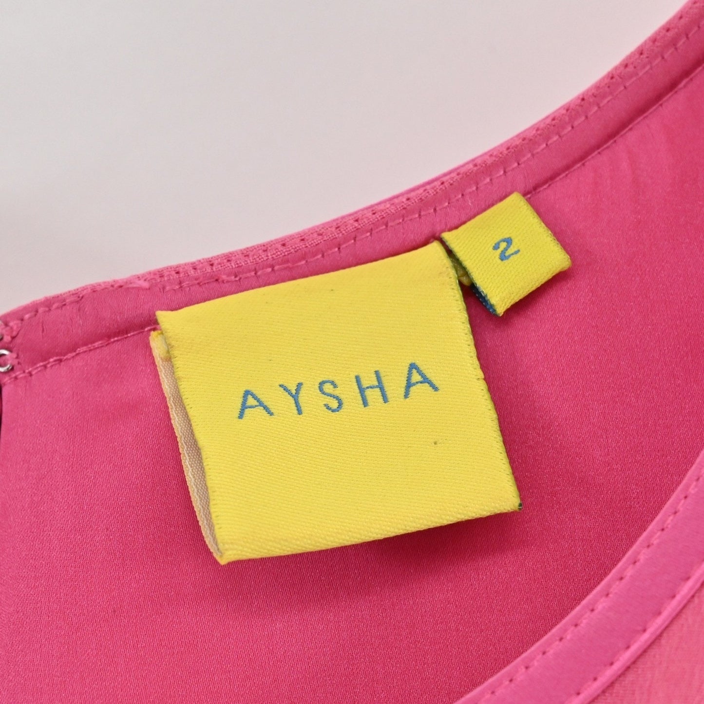 Aysha Pink Silk Dress Size 2 Retro Romantic Feminine Sleeveless Cocktail Party