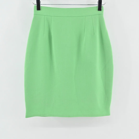 Vtg Hexagone Green Pencil Skirt Womens Skirt Size 38 Wool Mod Retro Twee Paris