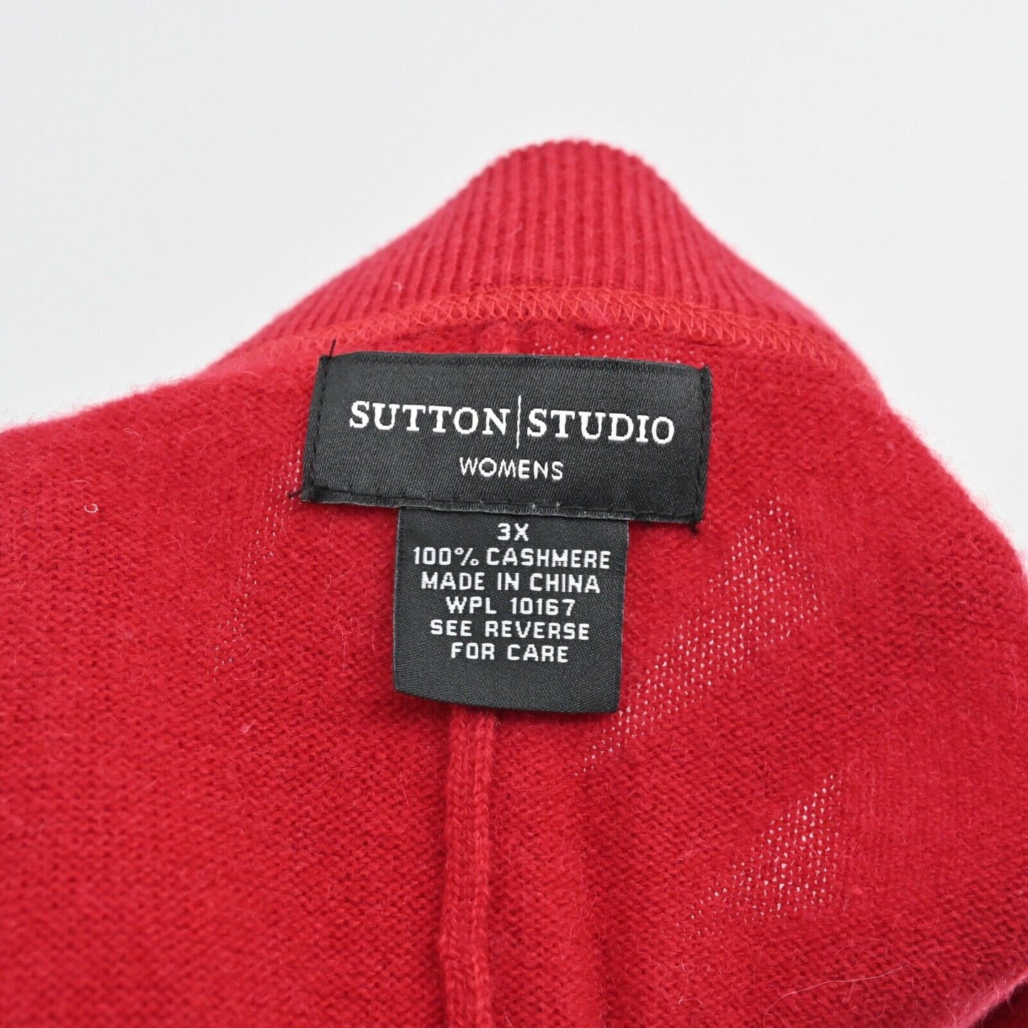 SUTTON STUDIO Pants Womens Size 3X Red Cashmere Knit Drawstring High Rise Lounge