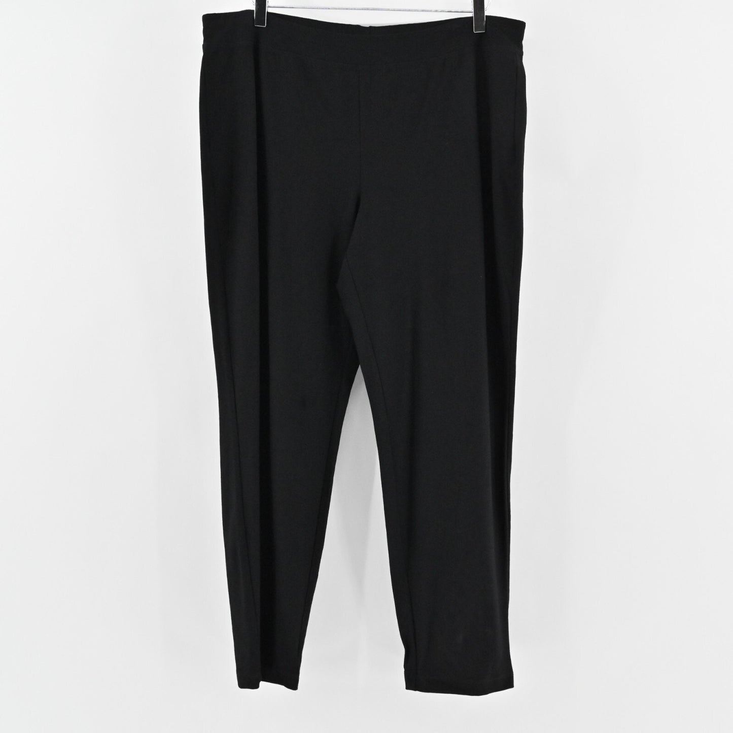 EILEEN FISHER Pants Womens Sz XL Black Pull On Straight Leg High Rise Minimalist