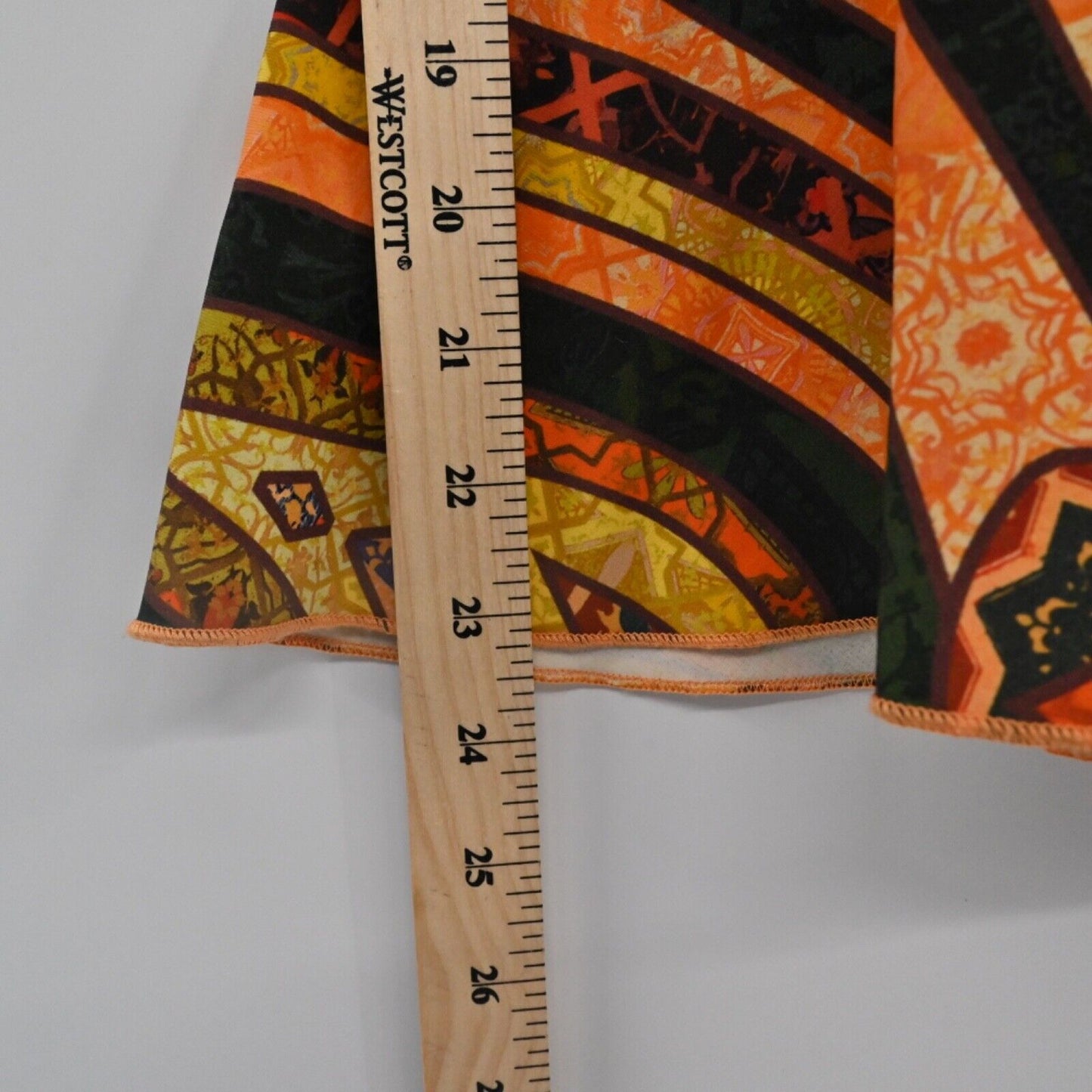 TORN by RONNY KOBO Skirt Womens Sz S Orange Boho Geometric Paris Trumpet Pencil