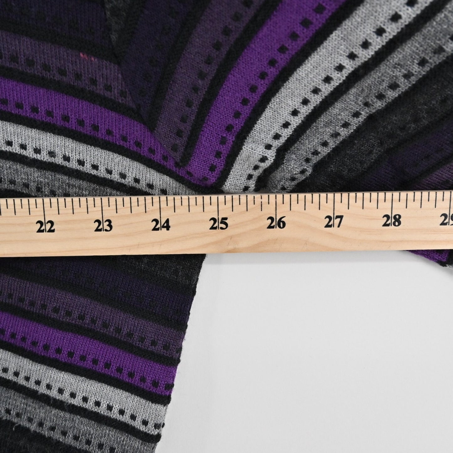 MAREMMA Wool Sweater Mens Size XL Purple Stripe Blend Knit Quarter Zip Italy