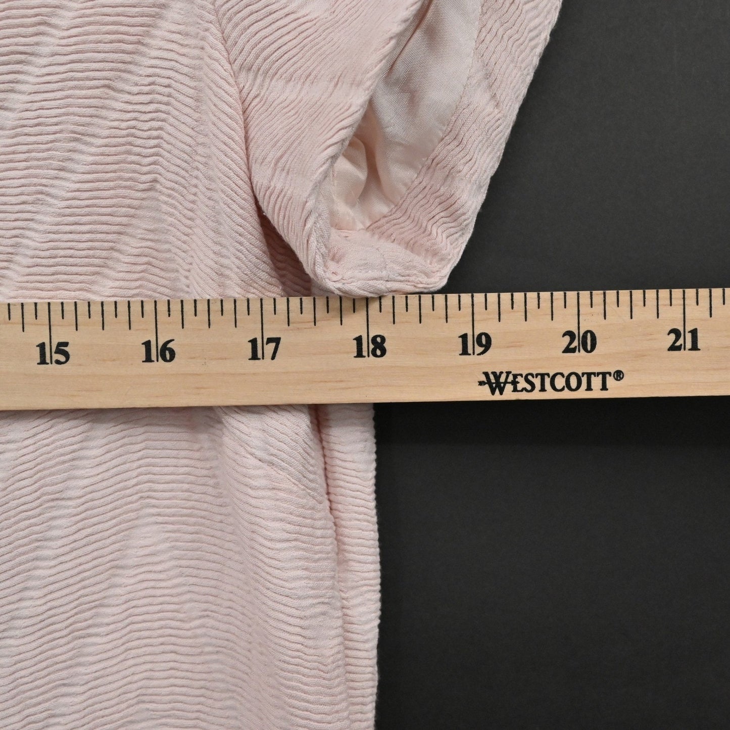 MAJE Chevron Textured Dress Size S Soft Pink Mod Twee Retro Twiggy Short Sleeve