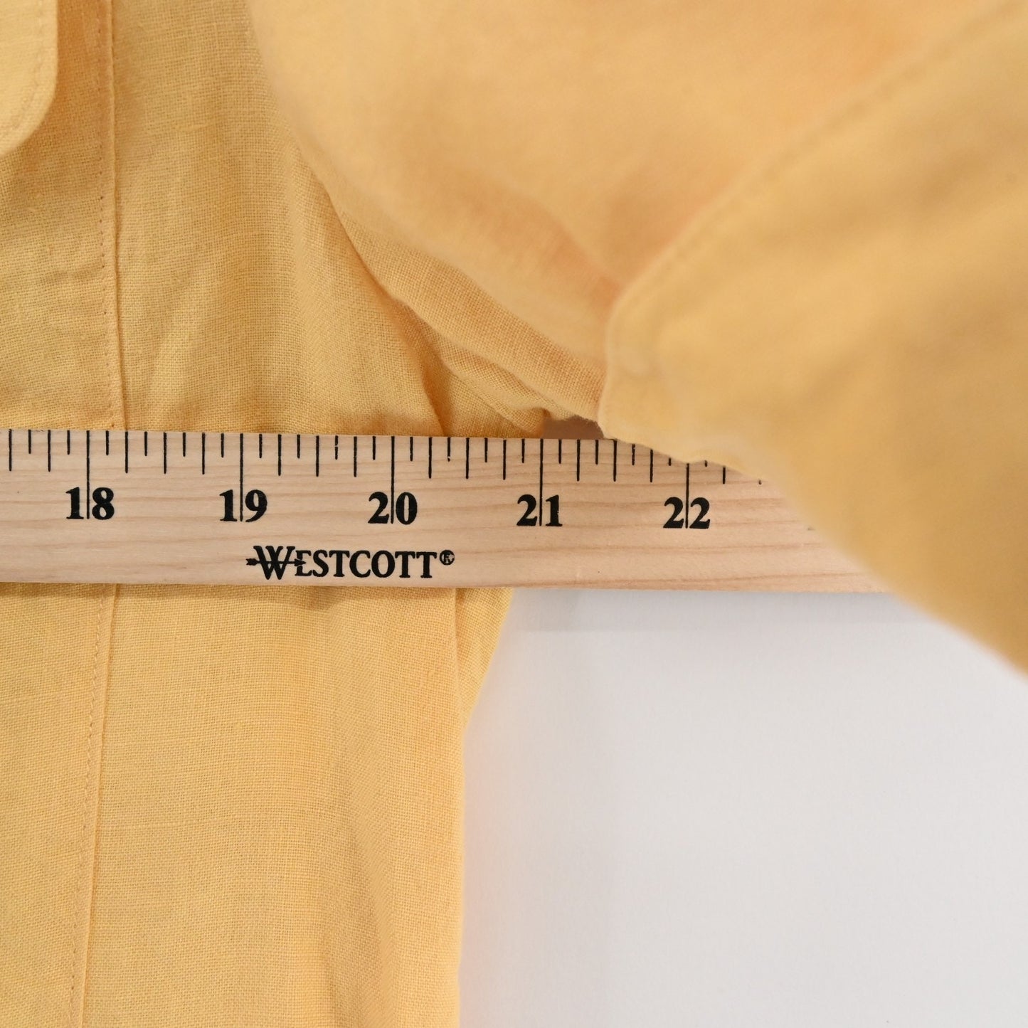 Vtg ESCADA Womens Butter Yellow Linen Top Size 40 Layering Safari Utility 80s