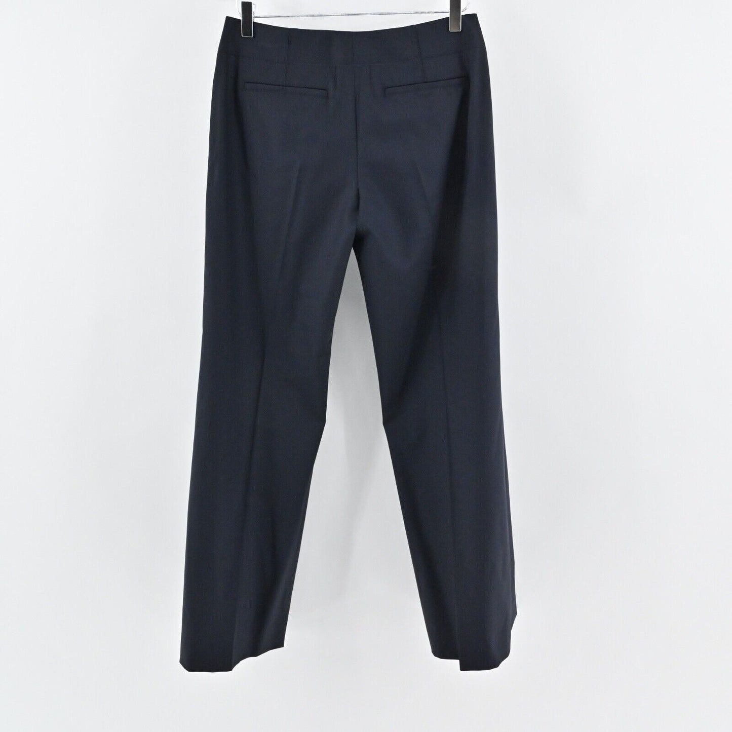 ELIE TAHARI Pants Womens Sz 6 Navy Blue Wool Blend Low Rise Straight Leg Trouser