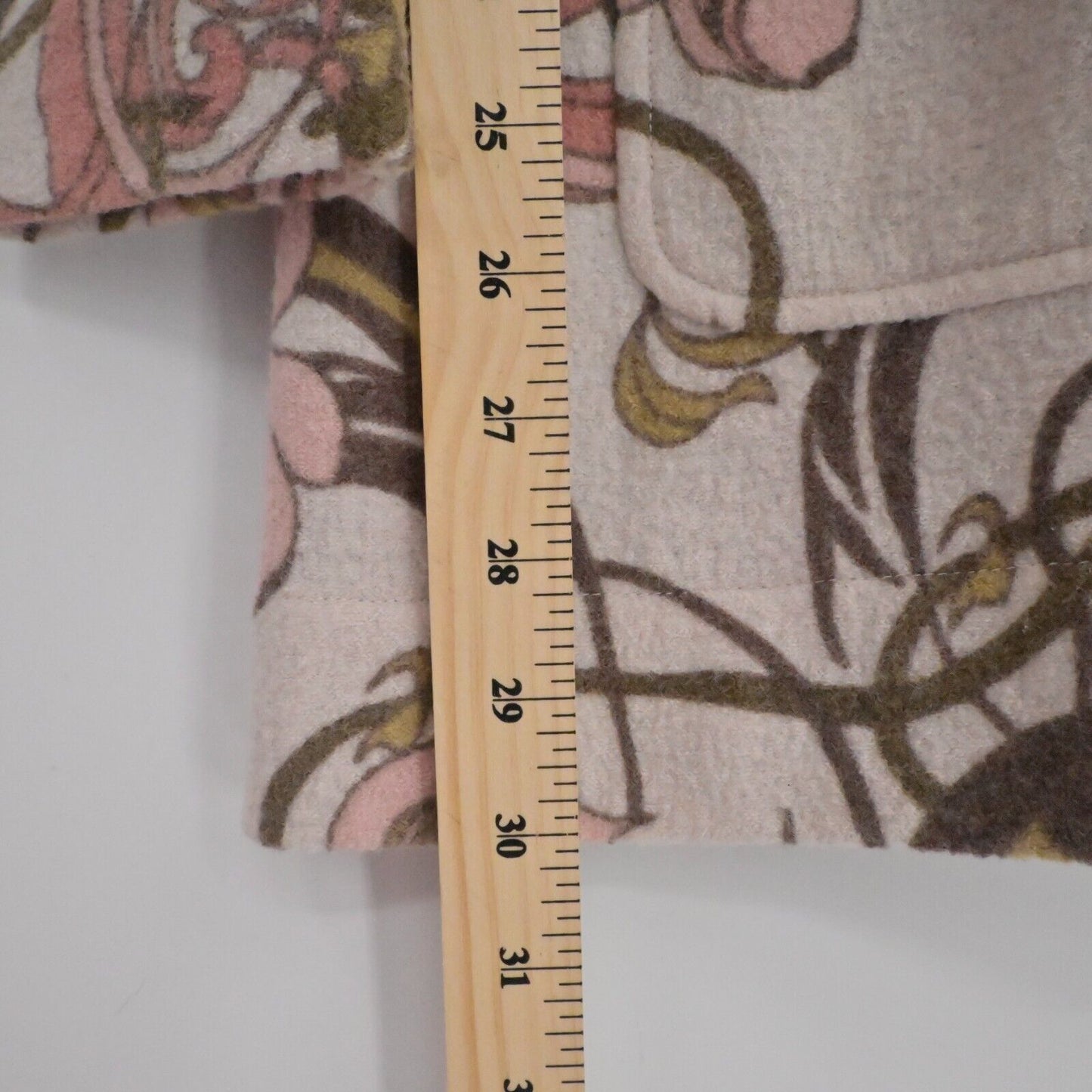 ANTHROPOLOGIE Pea Coat Womens Sz XS GUINEVERE Kirklees Sweater Coat Wool Floral