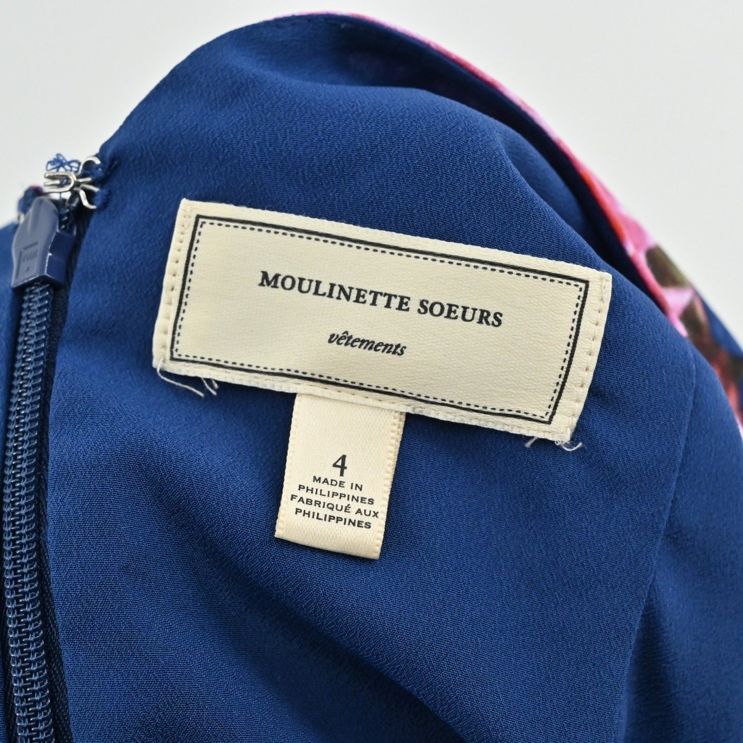 Anthropologie Rosada Floral Dress Size 4 Moulinette Soeurs Blue Sheath Romantic