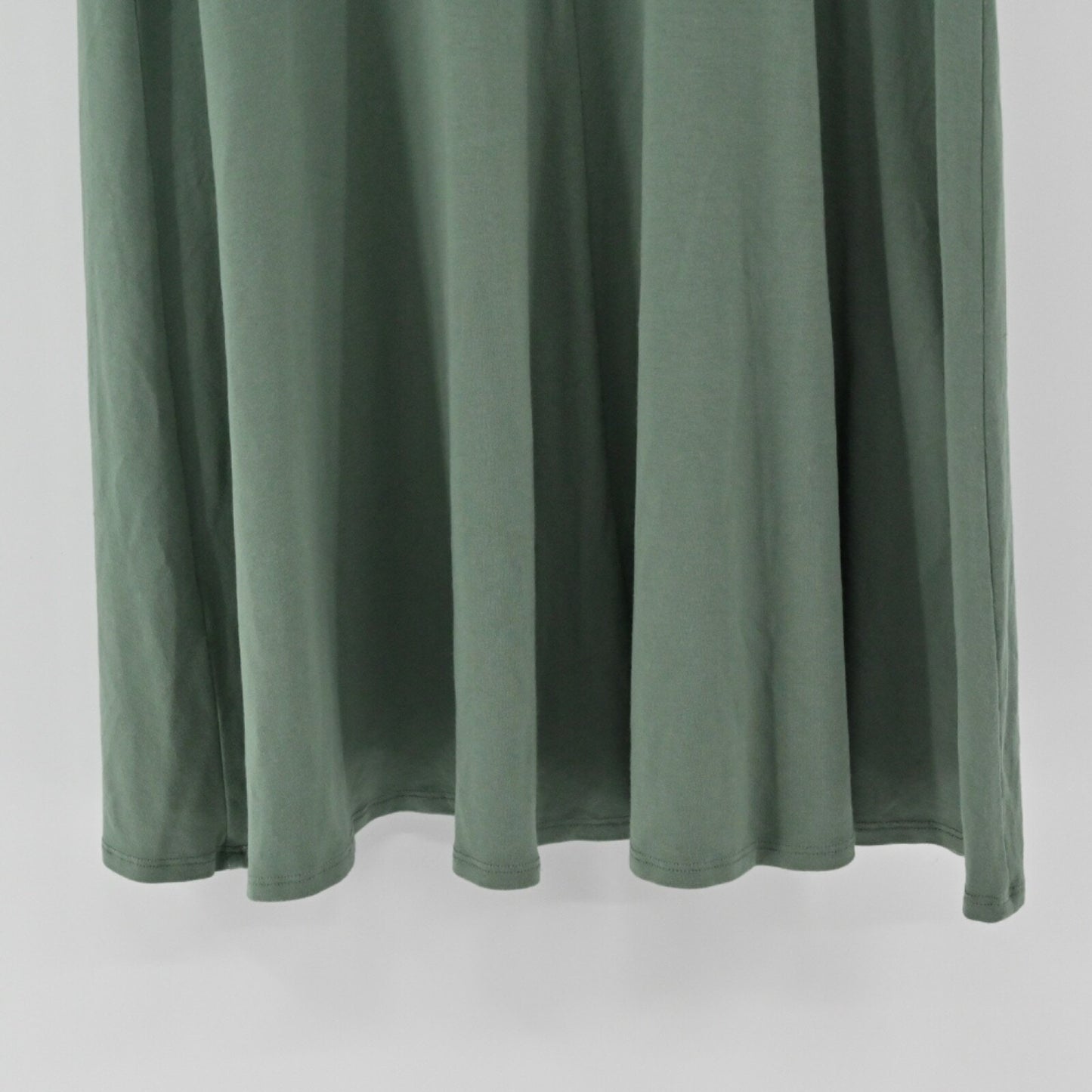 EILEEN FISHER Jersey Sage Green Dress Size S Lagenlook Shift Half Sleeve USA