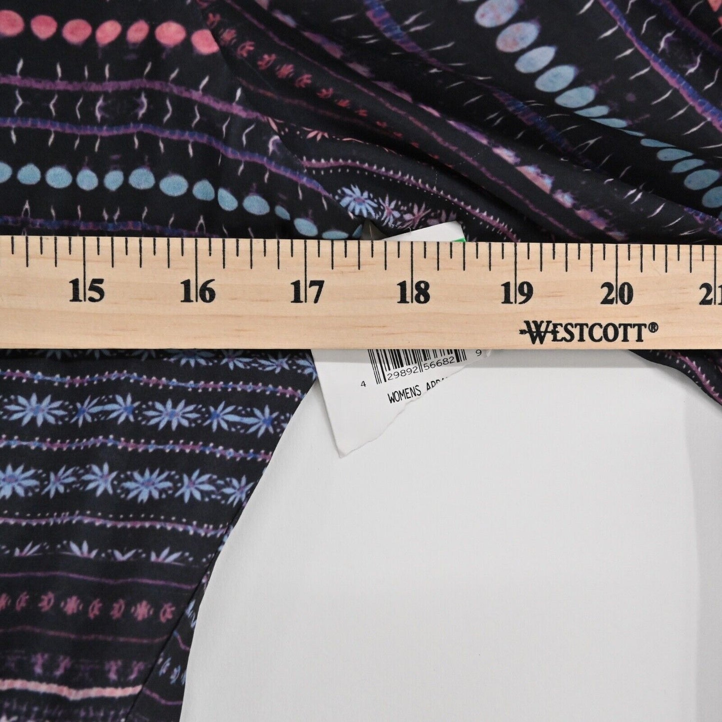 PARKER Top Women Sz XS Black Floral Stripe Mix Print Bell Sleeve V Neck Wrap NEW