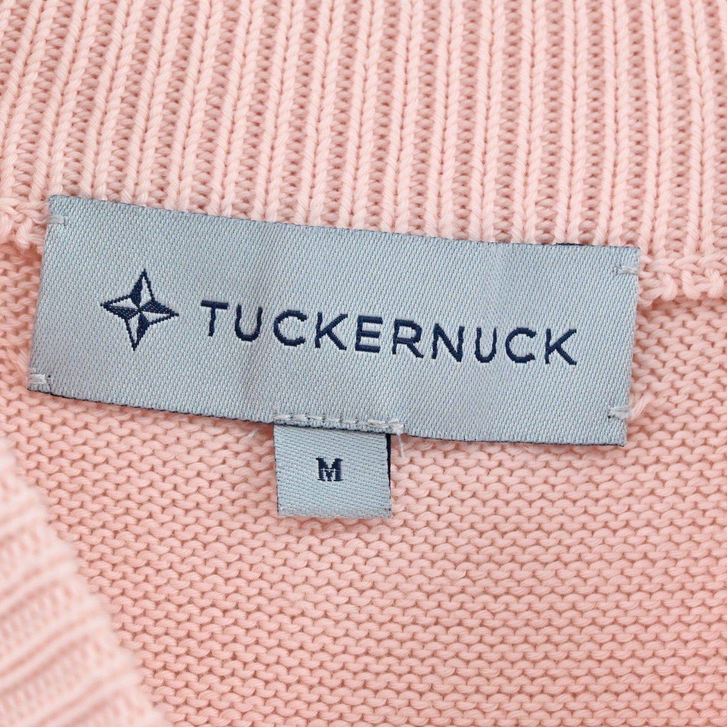 Tuckernuck Womens Pink Jersey Stripe Sweater Size M Wave Knit Pullover Cotton