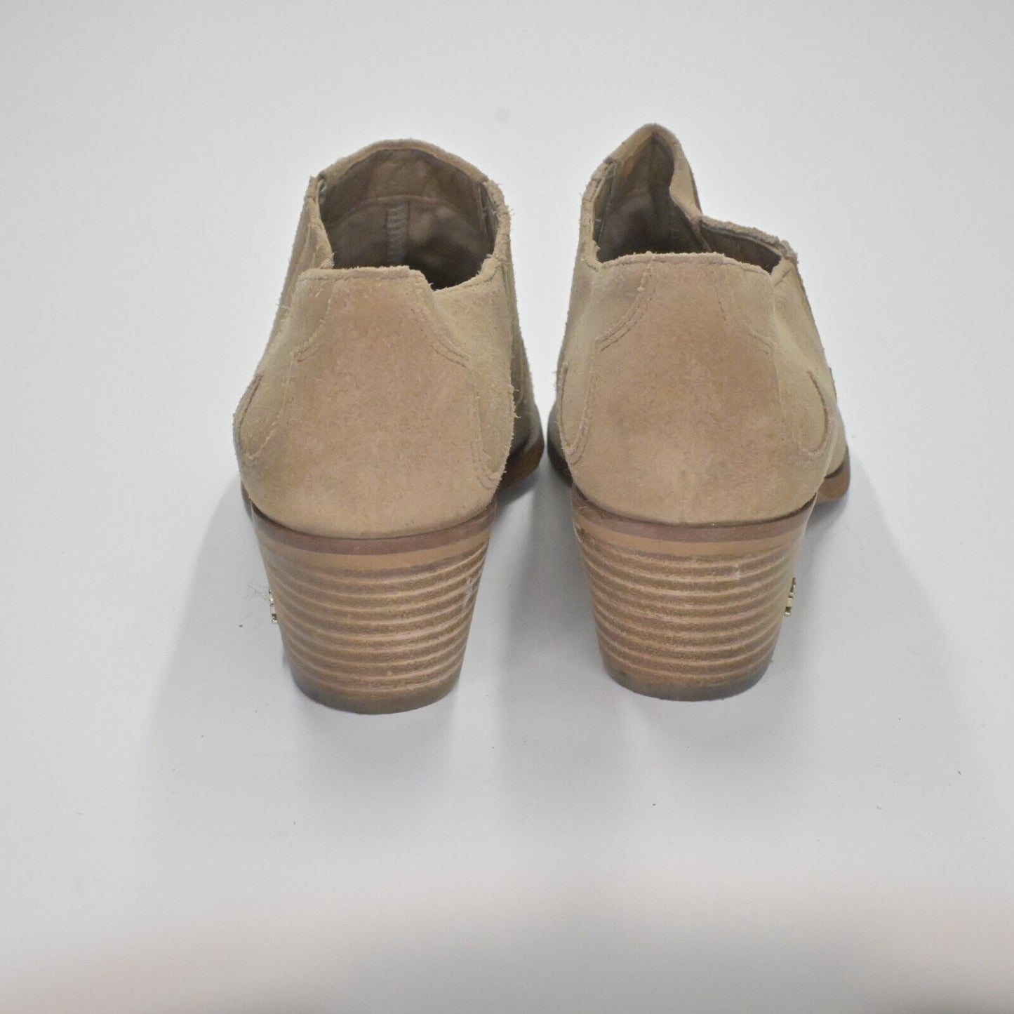 SAM EDELMAN Booties Womens Size 6.5 Roy Cowboy Boots Western Tan Ankle Rodeo