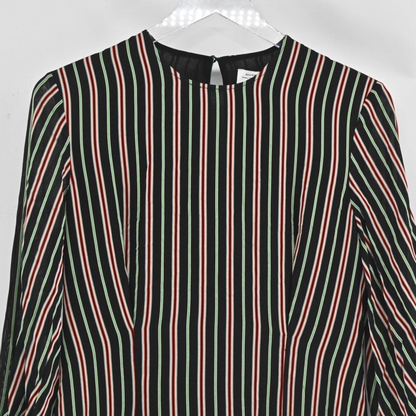 & OTHER STORIES Striped Midi Dress Size 4 Black Dark Romantic Retro Steampunk