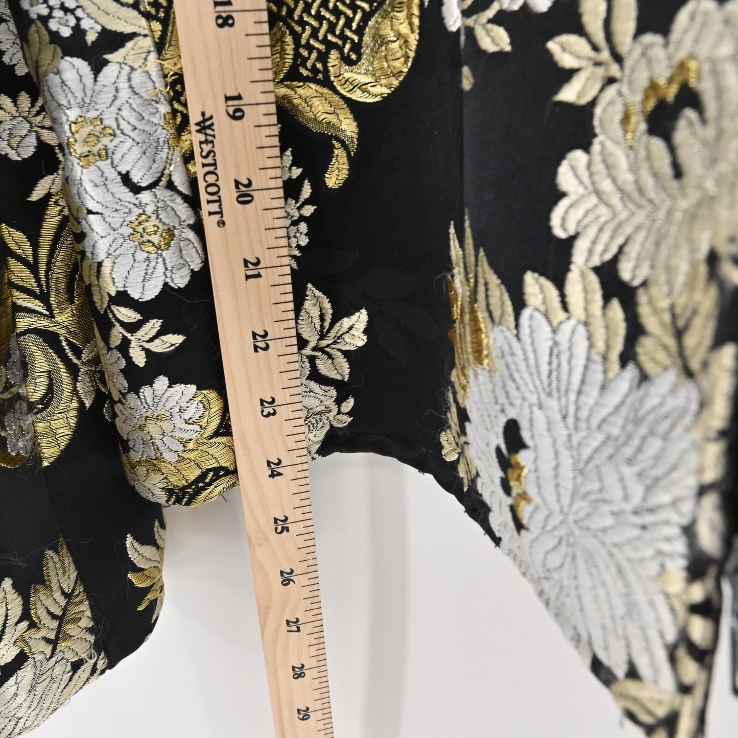 Vtg CHRISTIAN RUPERTO Jacquard Jacket Womens Size XL Embroidered Floral Brocade