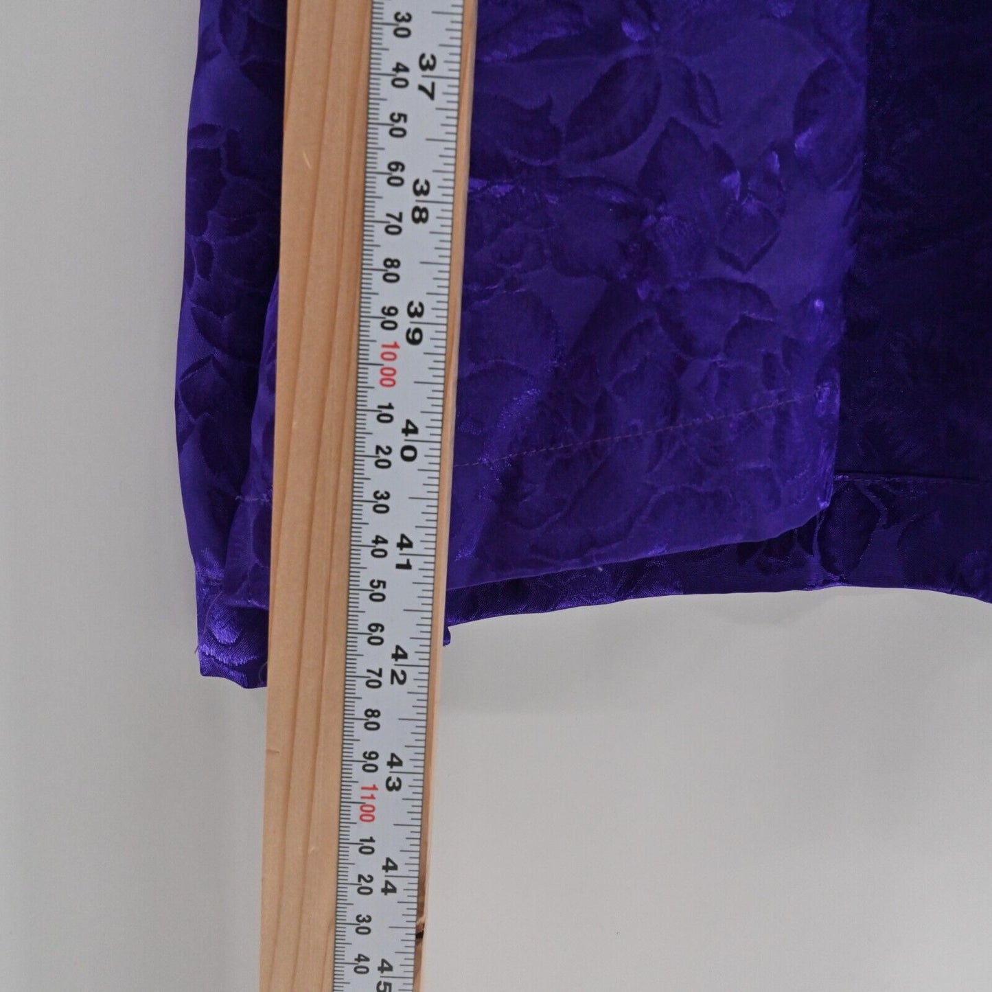 Vtg VICTORIAS SECRET Robe Womens Size OS Long Purple Satin Floral Tie Gold Label