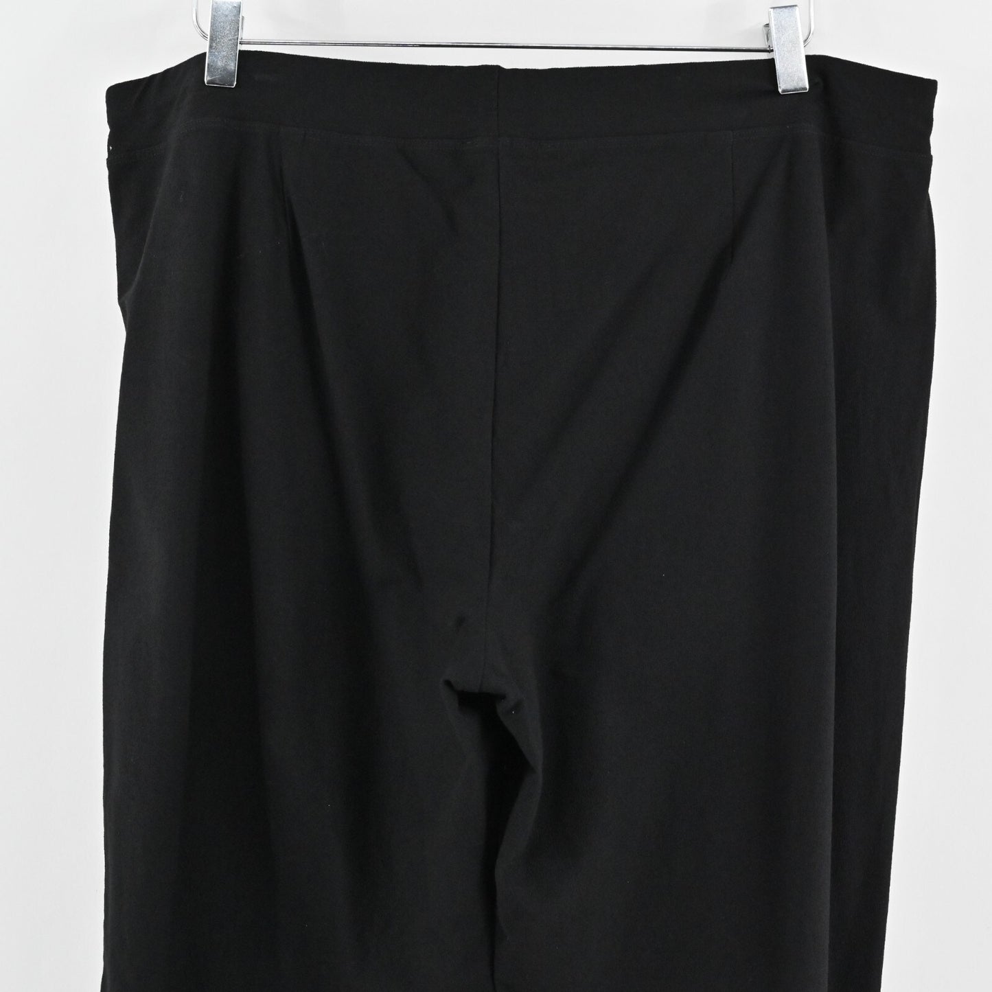 EILEEN FISHER Pants Womens Sz XL Black Pull On Straight Leg High Rise Minimalist