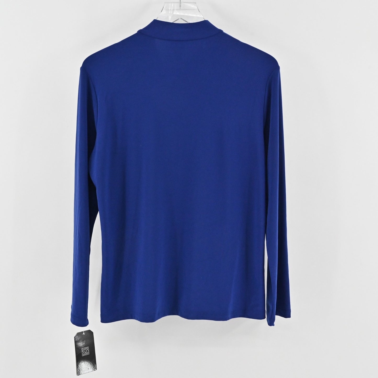 Clara Sunwoo Womens Tie Neck Cobalt Blue Top Sz XL Bow Blouse Capsule Regal NEW
