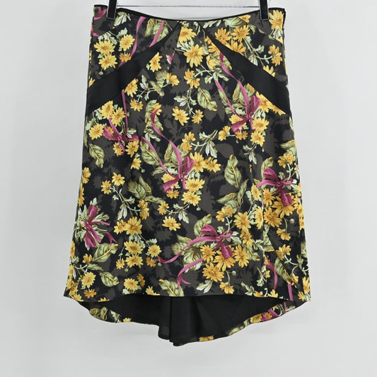 Karen Millen Floral Print High Low Skirt Size 10 Midis Bloomcore Garden Party