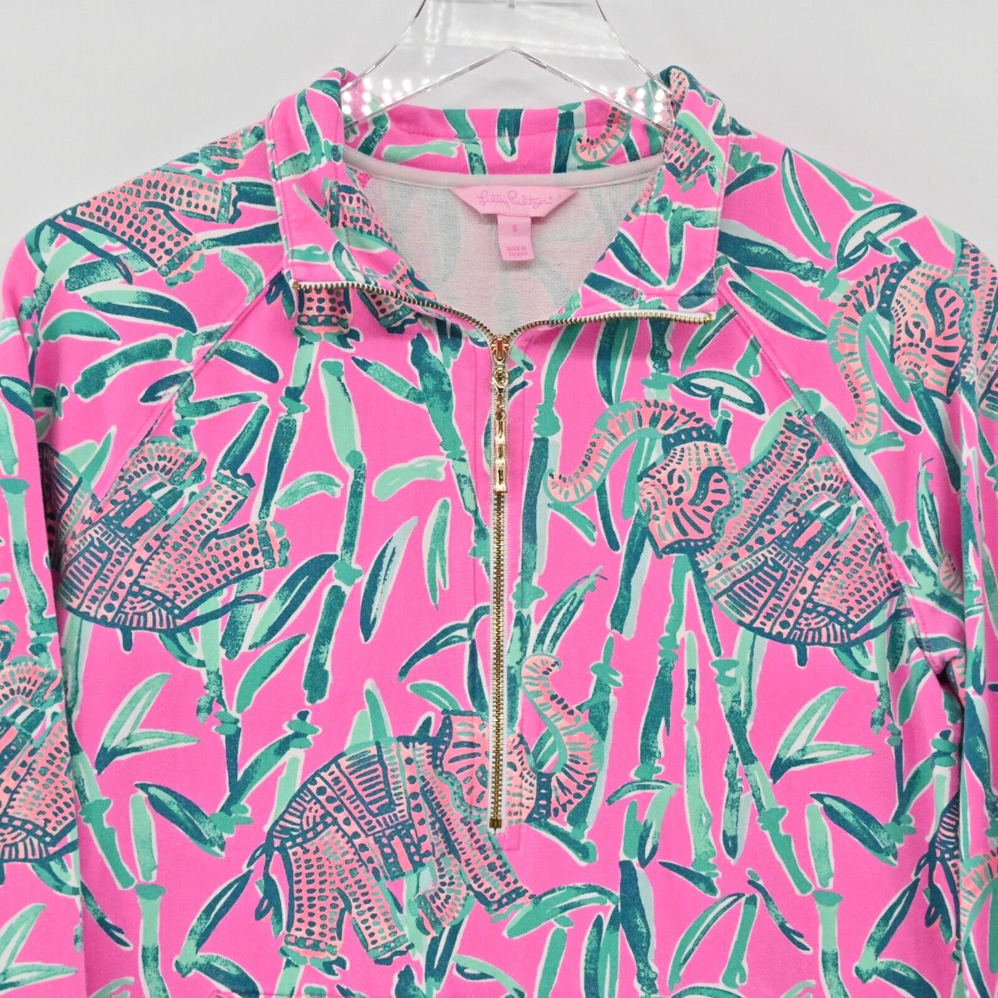 LILLY PULITZER Pullover Womens Size S Skipper Popover Quarter Zip Extra Lucky