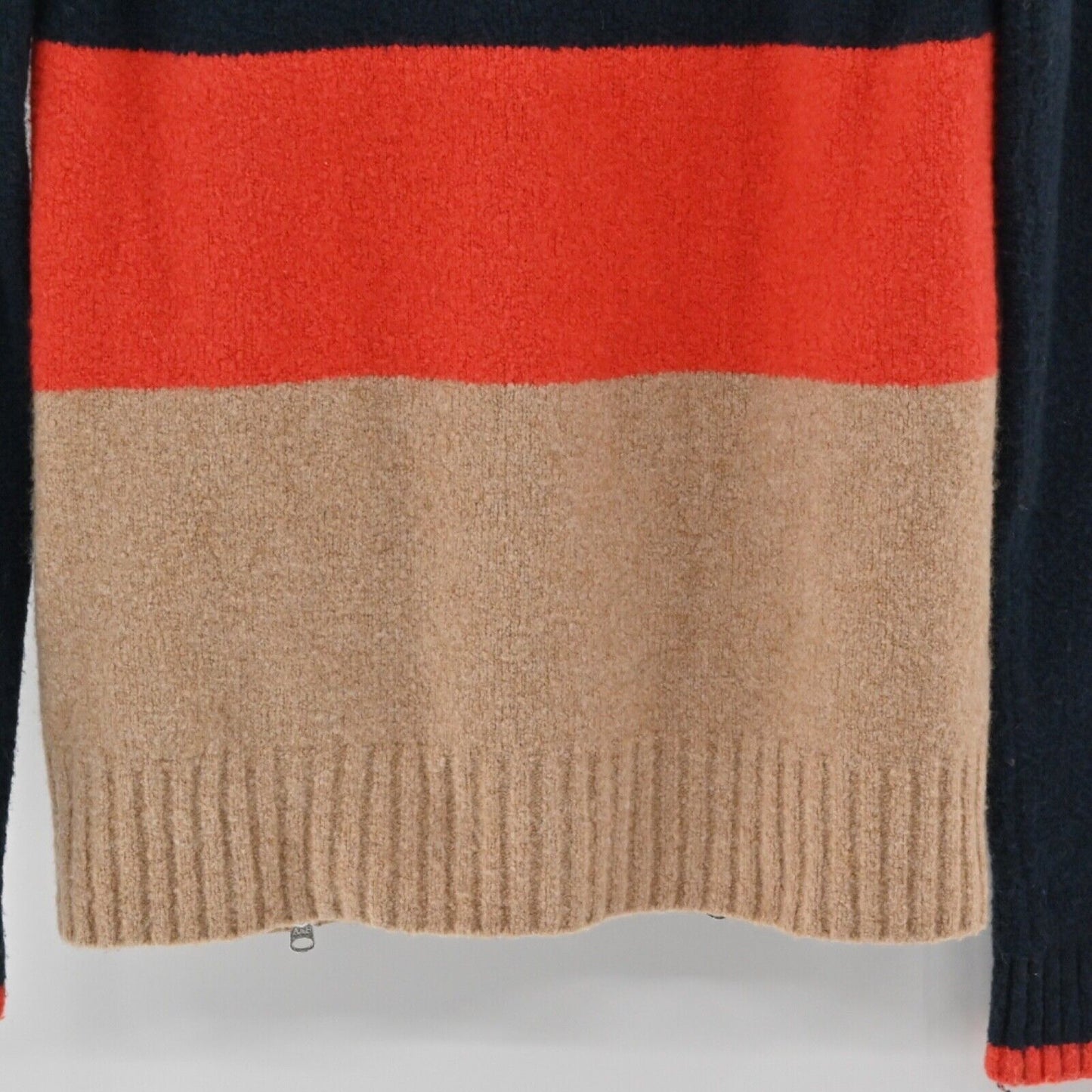 ABERCROMBIE FITCH Sweater Womens Size XS Colorblock Stripe Wool Blend Mock Neck