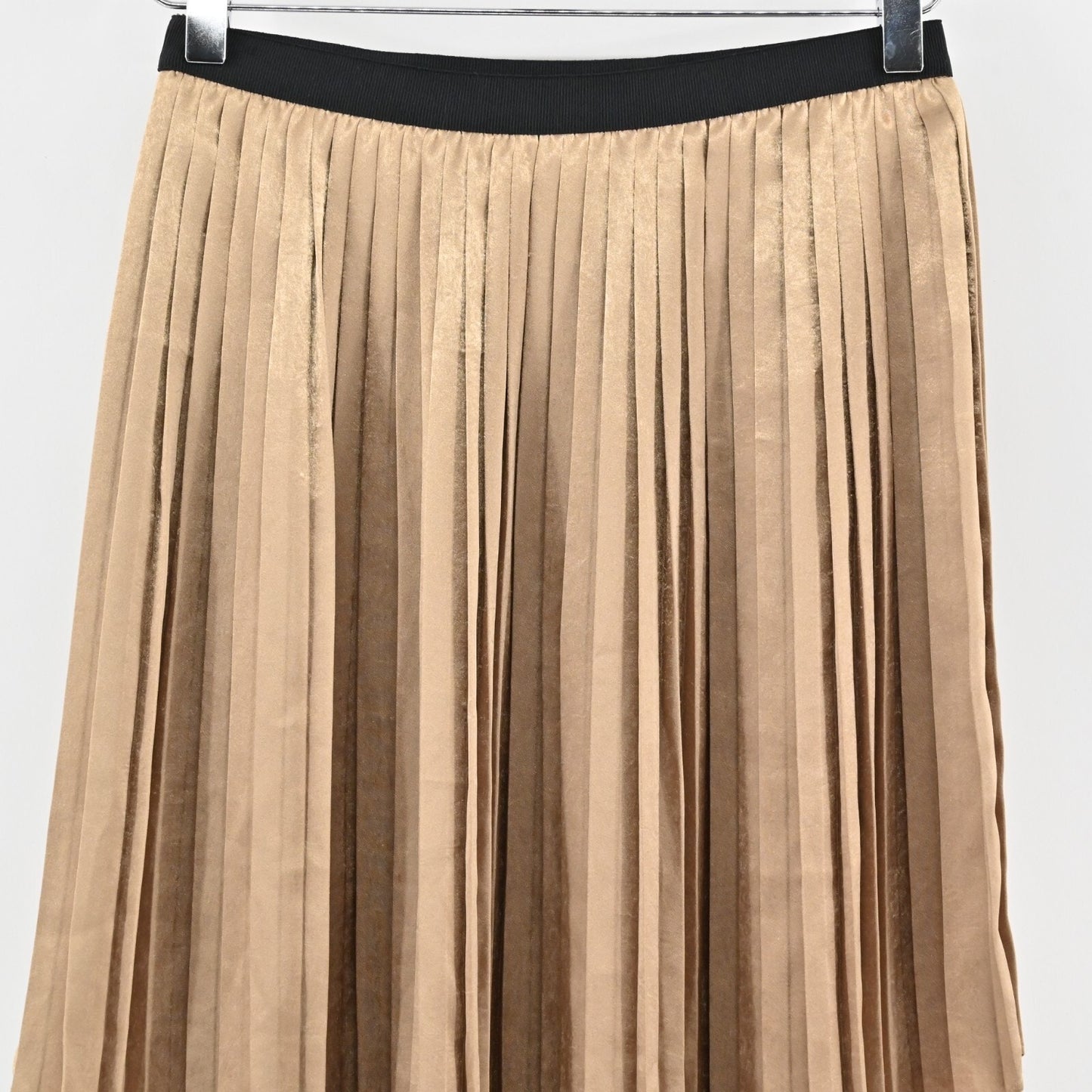Joie Skirt Womens Size XS Pleated Elastic Waist Pull On Knee Length Gold Capsule