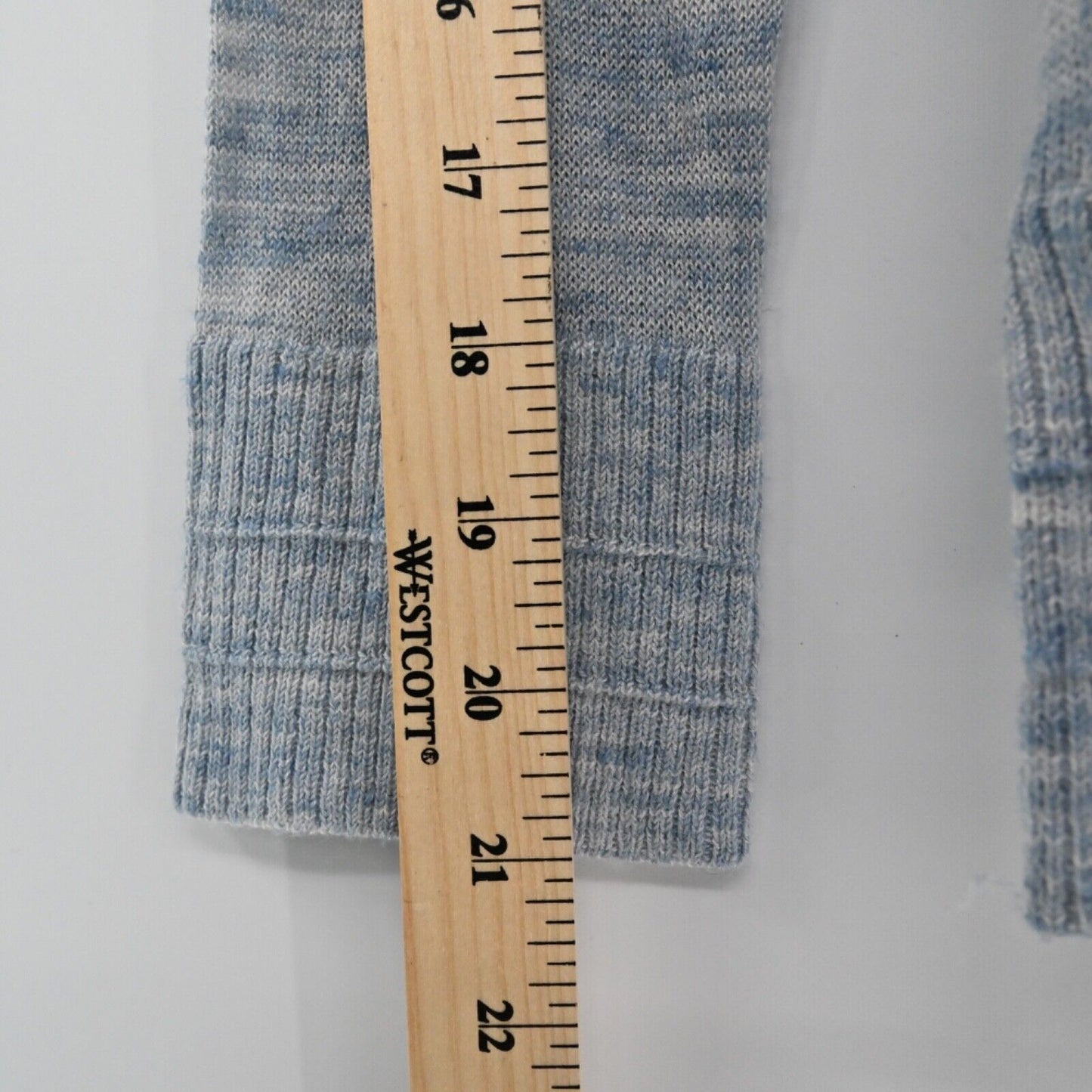 LULULEMON Top Womens Sz S Heather Blue Well Being Crew Sweater Linen Athleisure