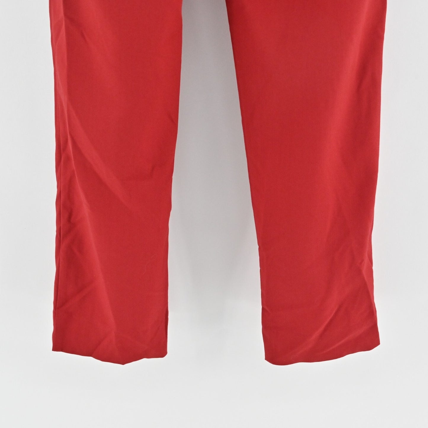 AIJEK Womens Red Pants Size S Lace Detail Straight Stretch Mid Rise Trousers