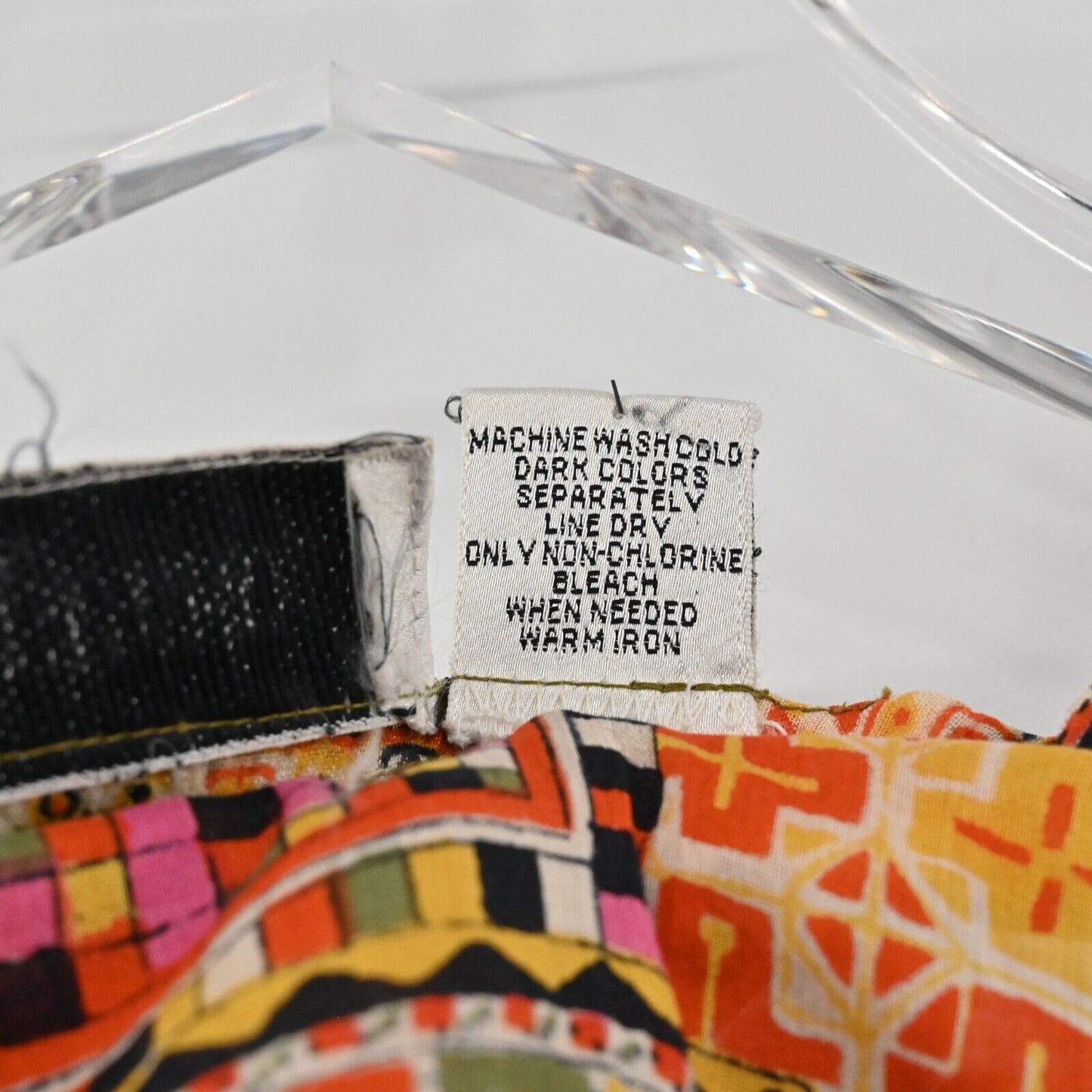 Vtg GITANO Top Womens Size S Patchwork Ruffle Long Sleeve Multicolor Blouse