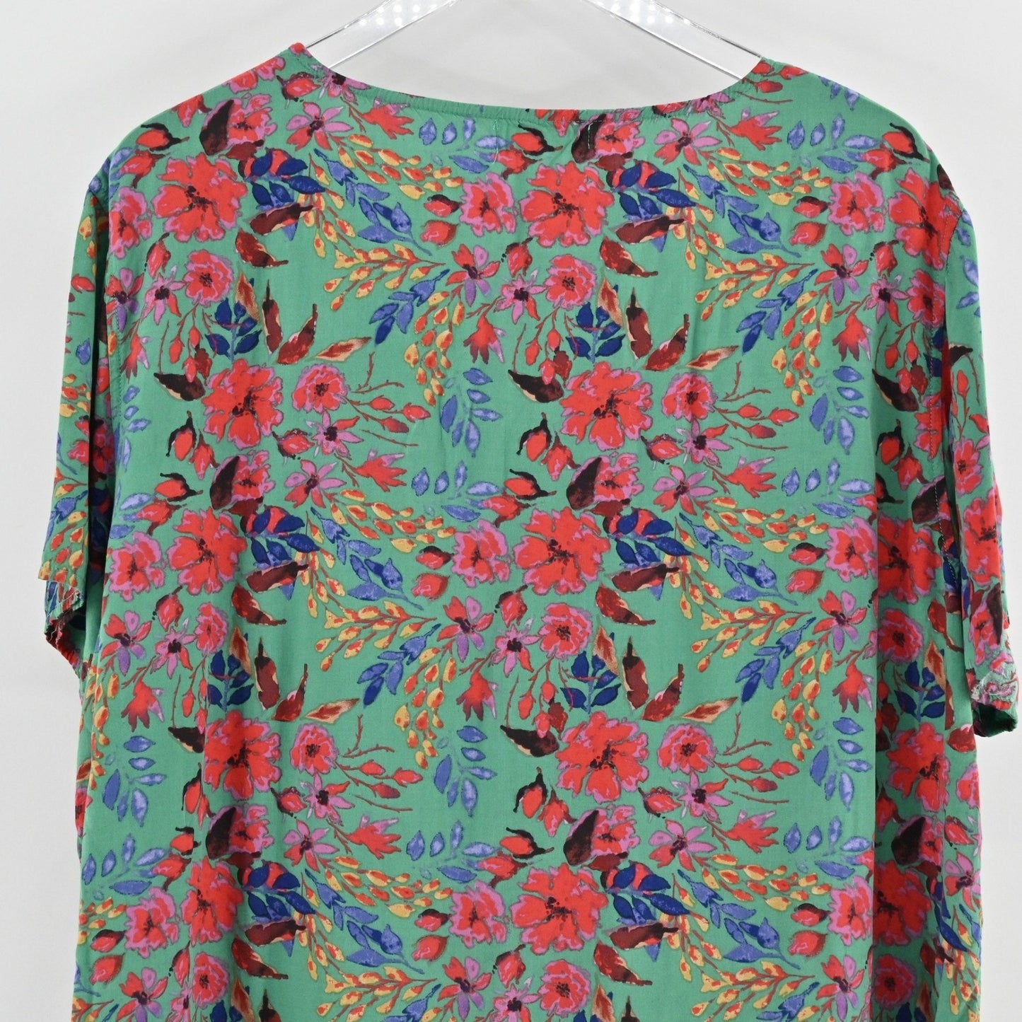 Natural Life Floral Shift Dress Size L Bohemian Hippie Whimsical V Neck Garden