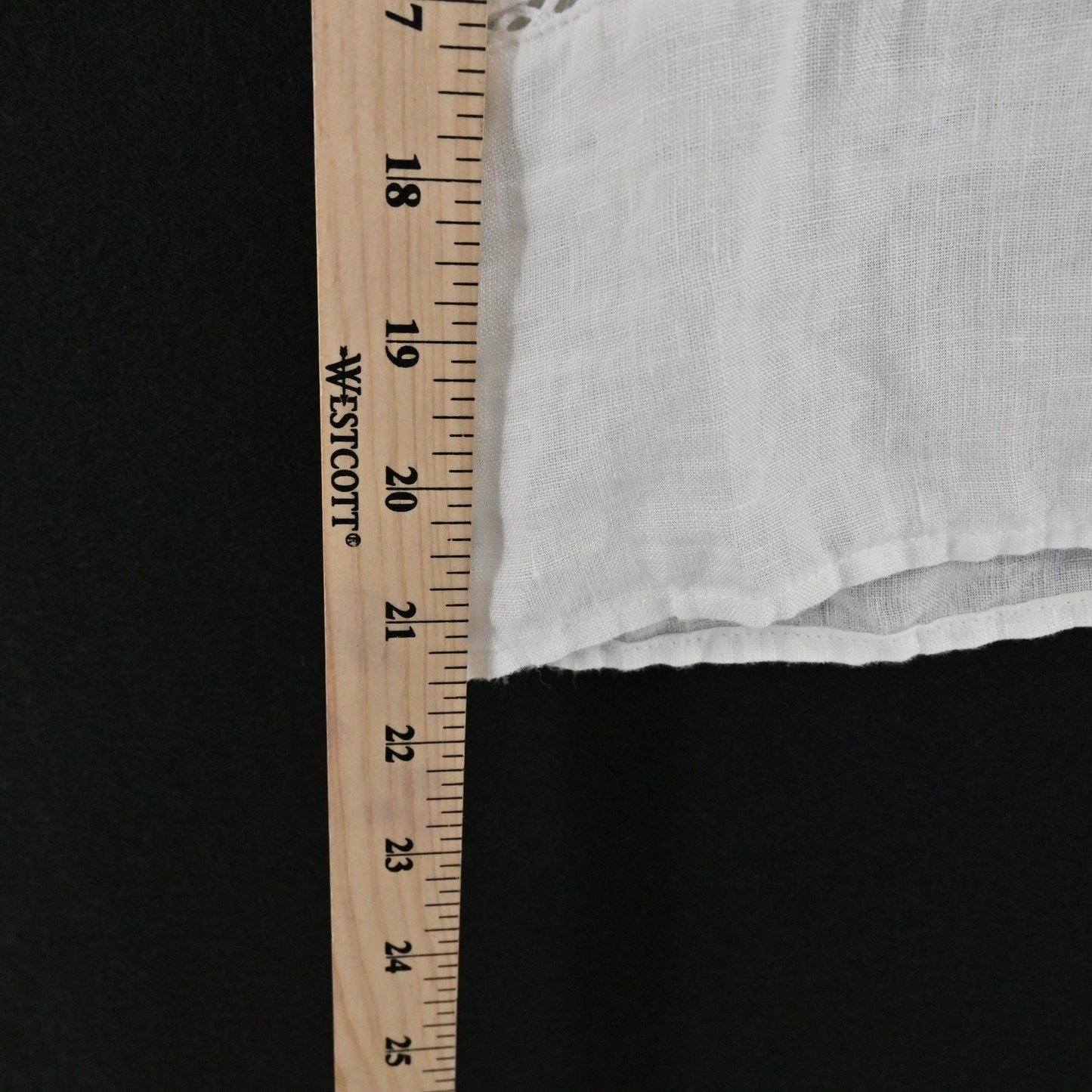 Faherty Womens Mariposa Linen Top Size M Eyelet White Ruffle Square Neck Boho