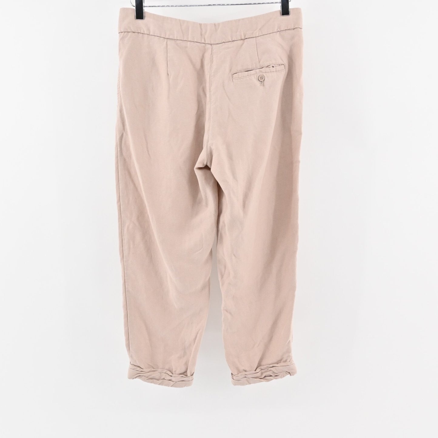 ARITZIA Pants Womens Sz 2 Wilfred Blush Pink Allant Linen Blend Crop Drawstring