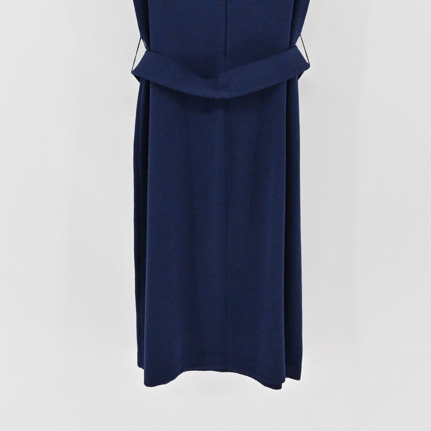 ST JOHN Dress Sz 10 Blue Santana Knit Wool Sheath Sleeveless COLLECTION Dog Show