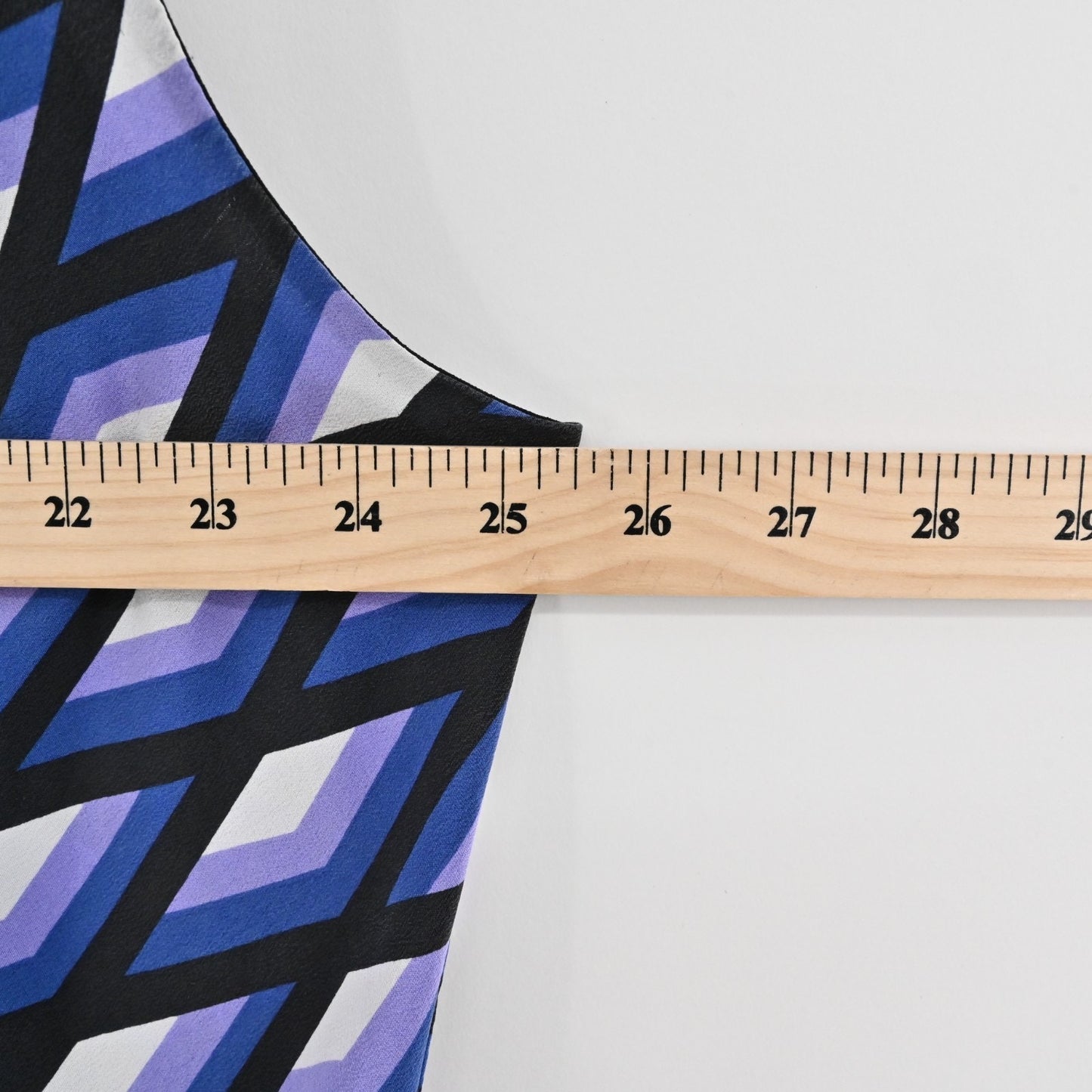Diane Von Furstenberg Womens Mercer Silk Top Size XL Blue Geometric Sleeveless