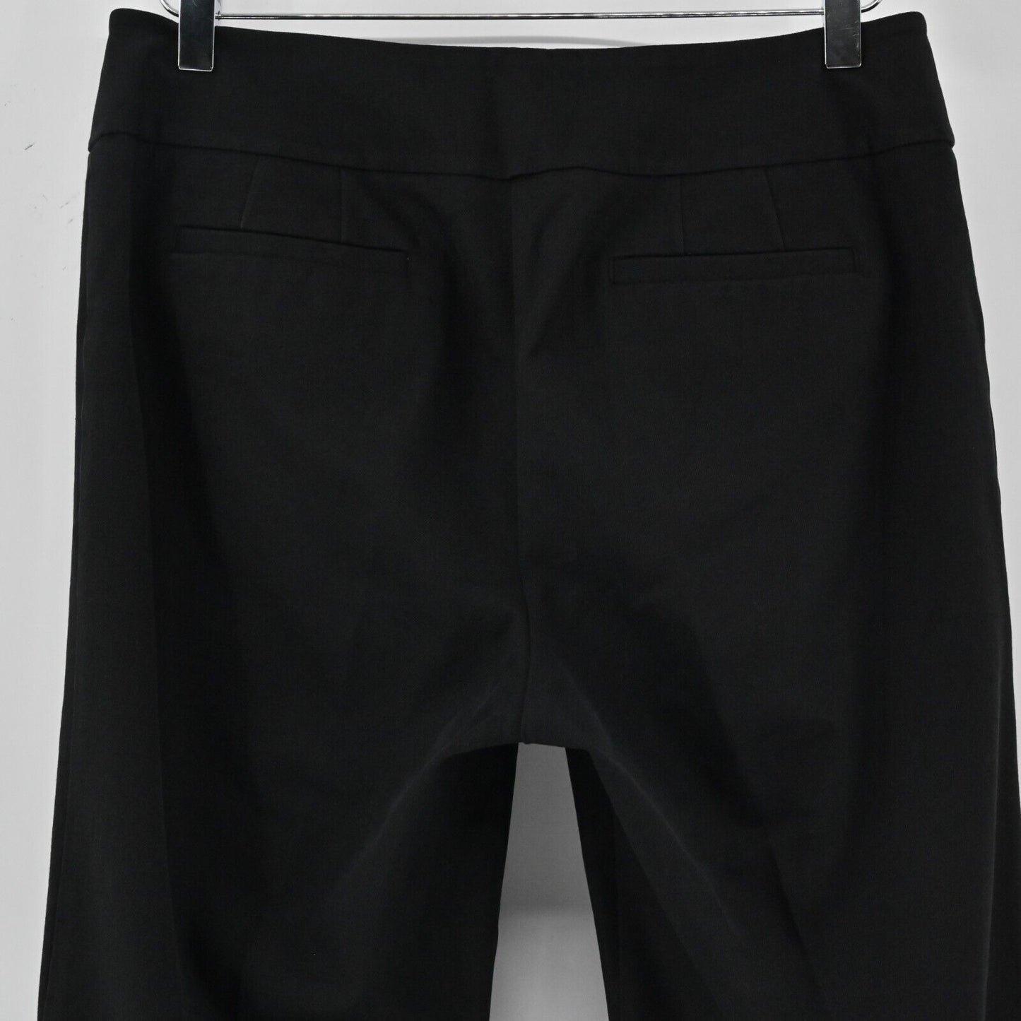 Vtg CHICOS Pants Womens Sz 6 Black Stretch Cotton Trouser Slim Leg Mid Rise 00s
