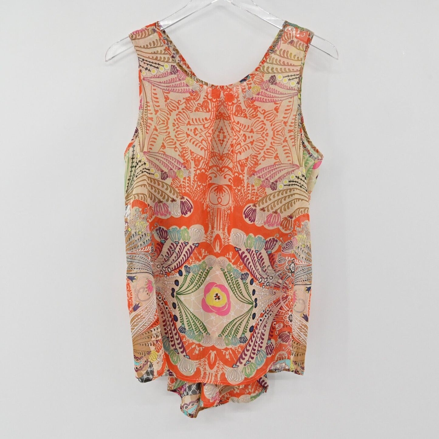 LA FEE MARABOUTEE Top Womens Size 40 Multicolor Printed Sleeveless Tank Blouse