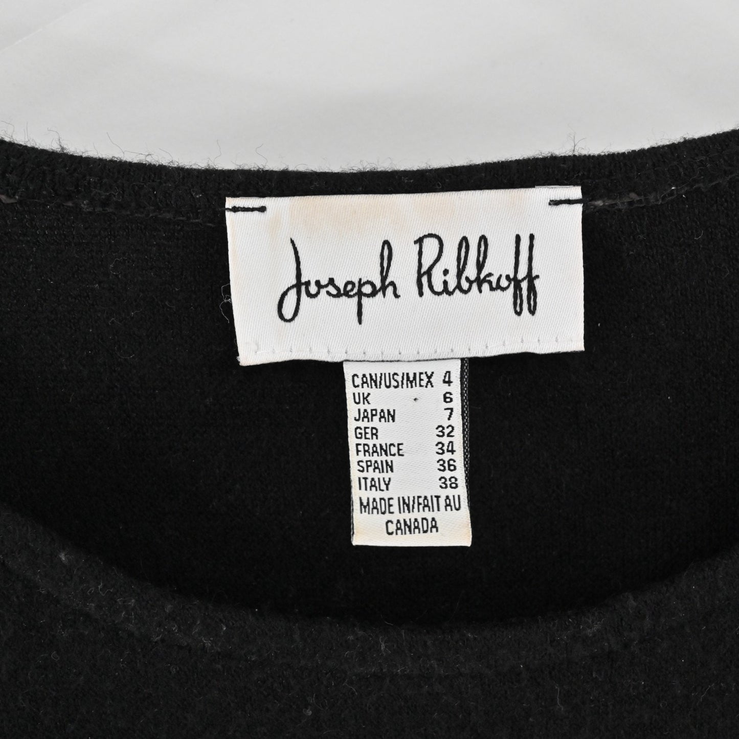 Joseph Ribkoff Womens Black Asymmetrical Top Size 4 Silver Toggle Detail Blouse