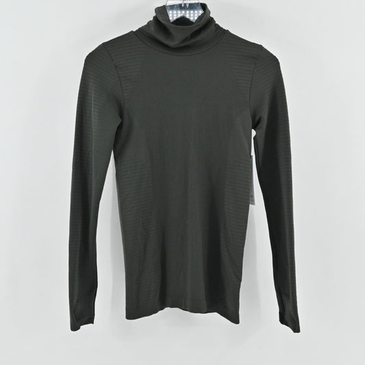 Athleta Flurry Blizzard Rib Turtleneck Top Womens XS Gray Warm Long Sleeve Ski