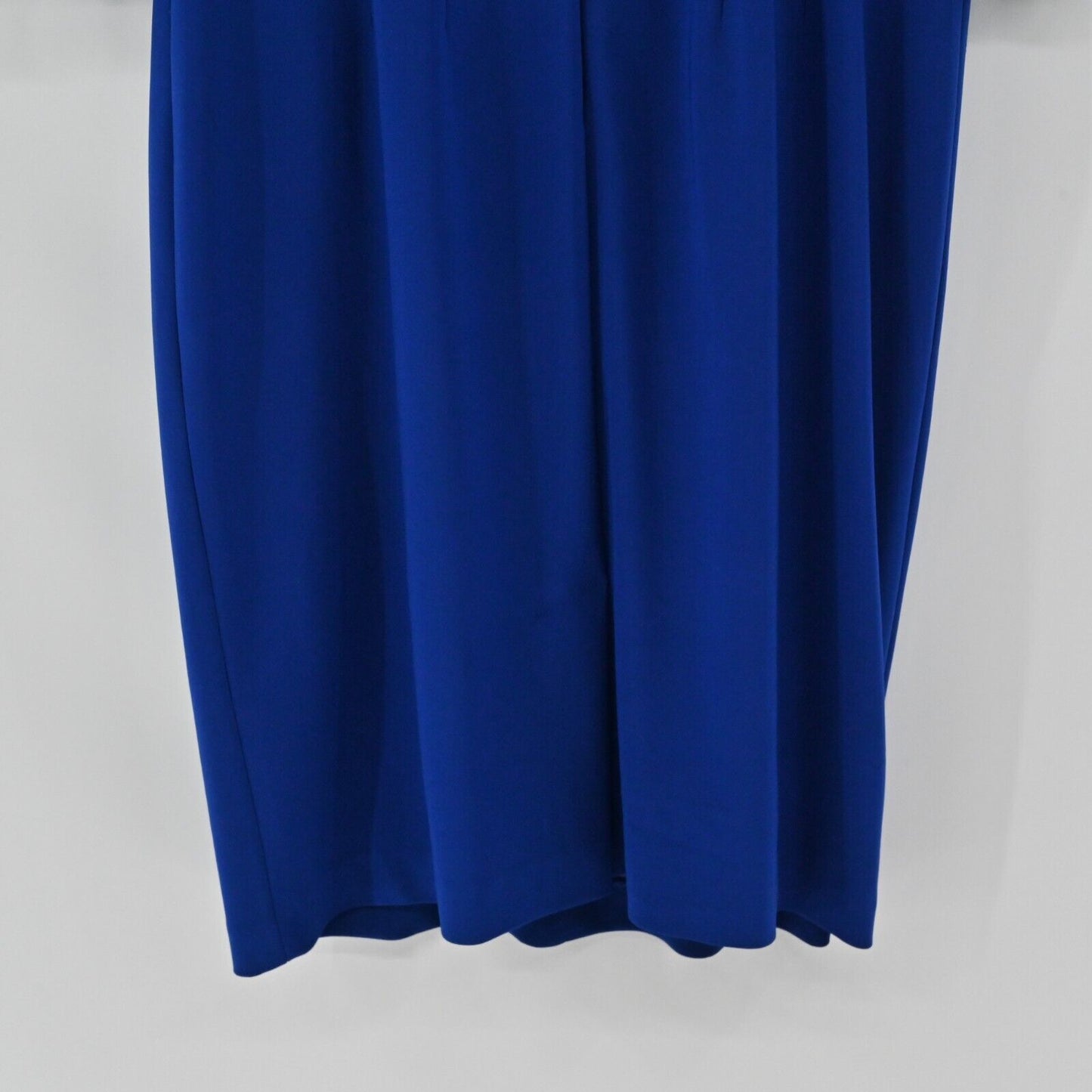 ADRIANNA PAPELL Dress Womens Size 6 Rosette Draped Cascade Solid Indigo Blue