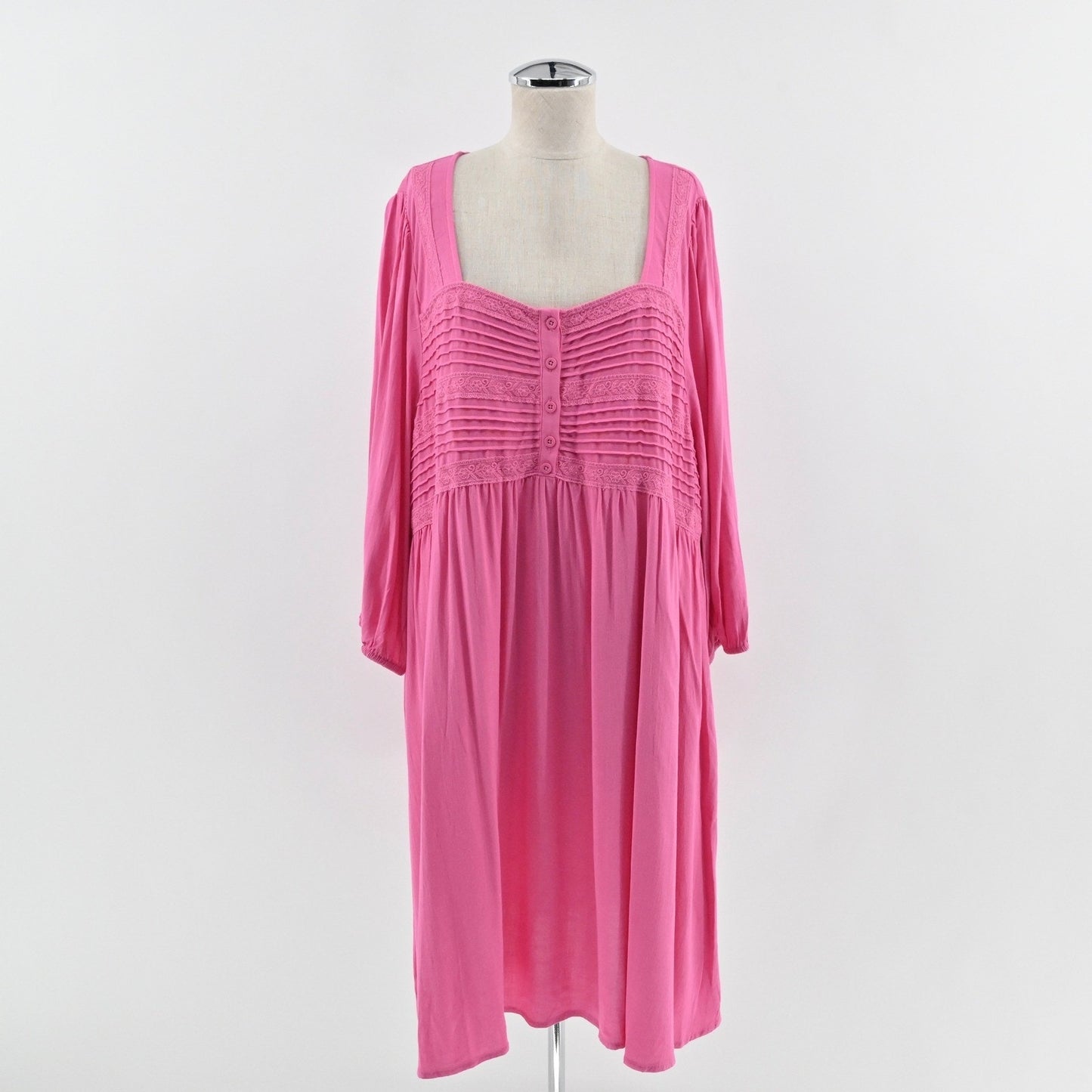 Torrid Mini Slub Pintuck Neck Skater Dress Size 3X Sleeve Square Neck Romantic