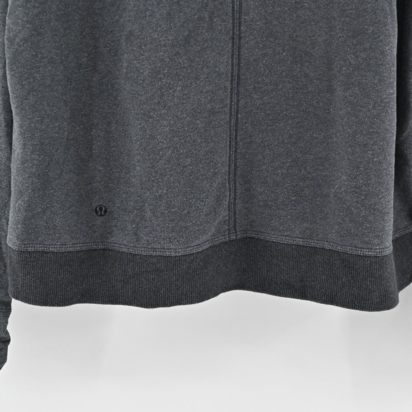 LULULEMON Womens Stress Less Sweatshirt Size 12 Funnel Neck Hoodie Dark Gray