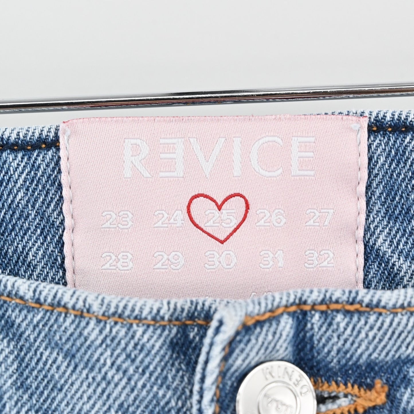 REVICE Womens Jeans Size 25 Matchmaker Love at First Sight Blue Denim Patchwork