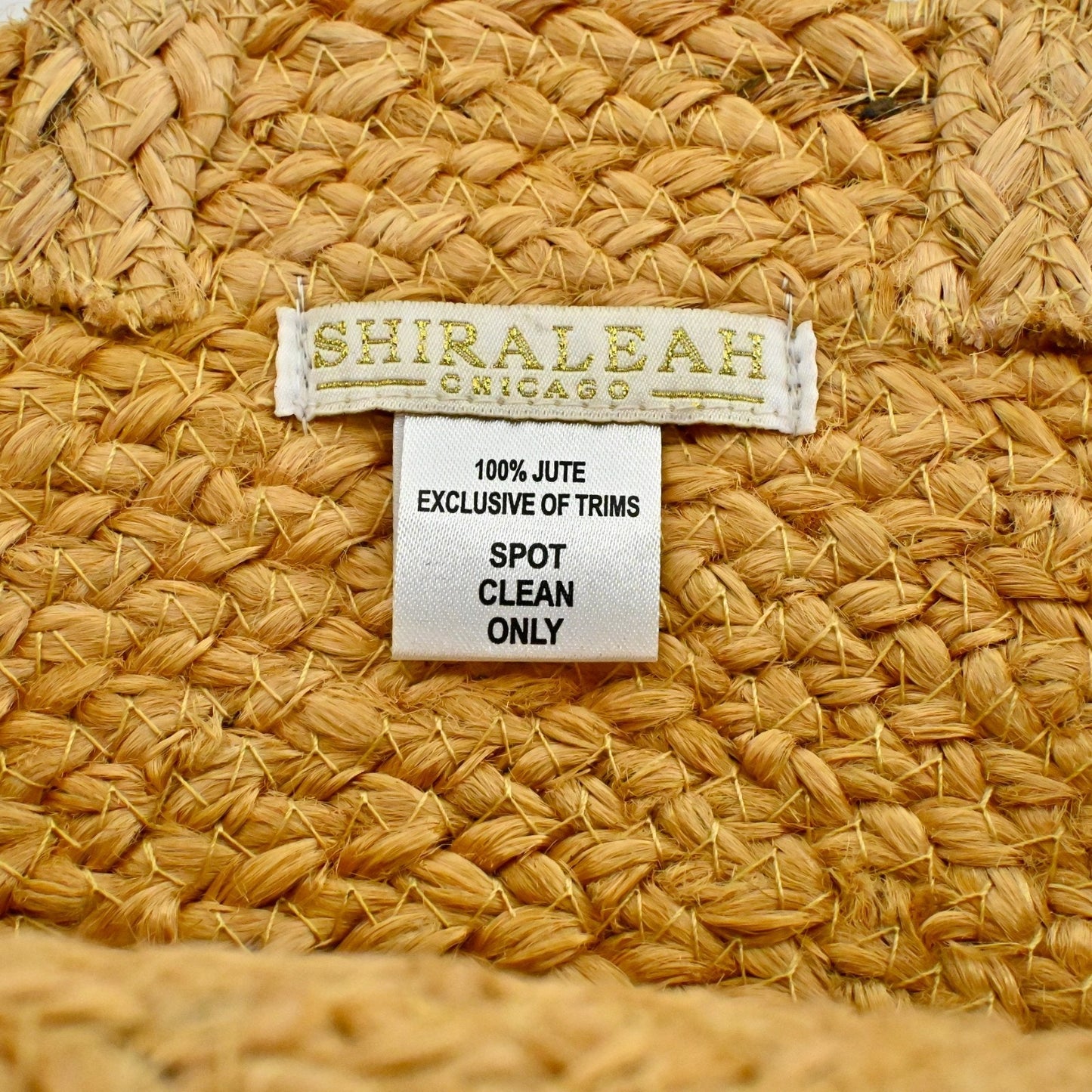 Shiraleah Natural Woven Jute Bag Pink Escape Vacation Beach Casual Circle Tote