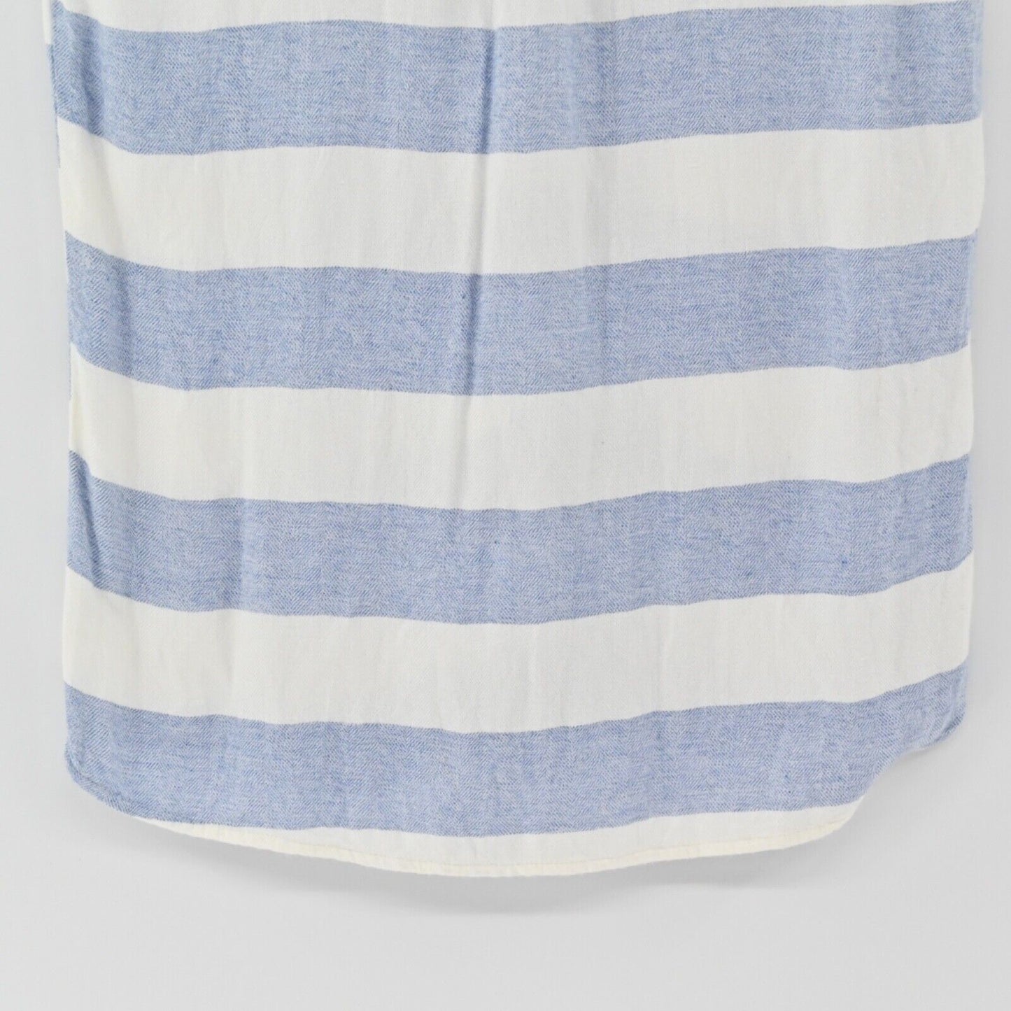 RAILS Top Women Sz XS Blue White Stripe Rolled Cap Sleeve Britt Button Up Beach