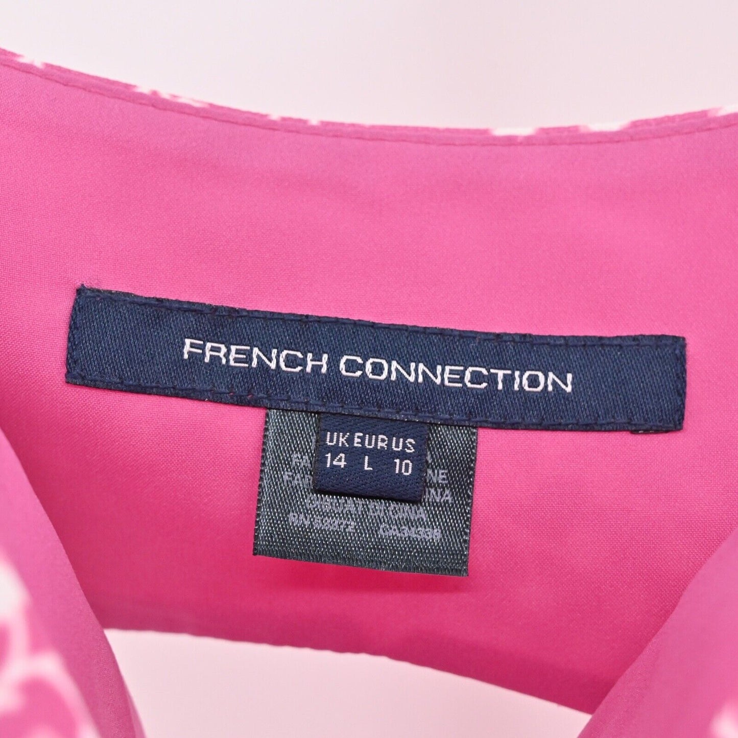 FRENCH CONNECTION Dress Size 10 Pink Floral Square Neck Elao Whisper A Line Mini