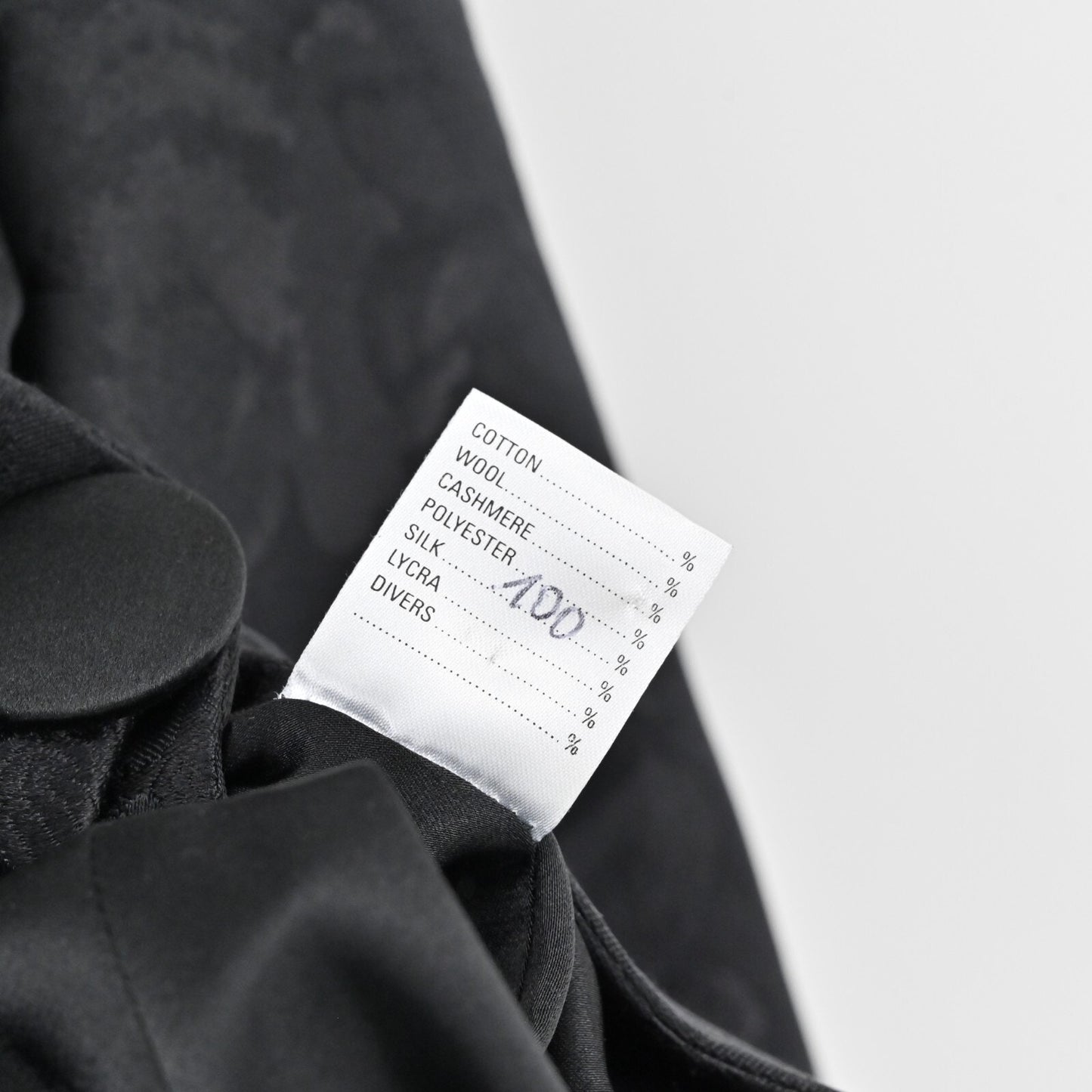 STYLE PARIS Jacket Womens 42 Black Silk Floral Damask Brocade Susan Sutherland