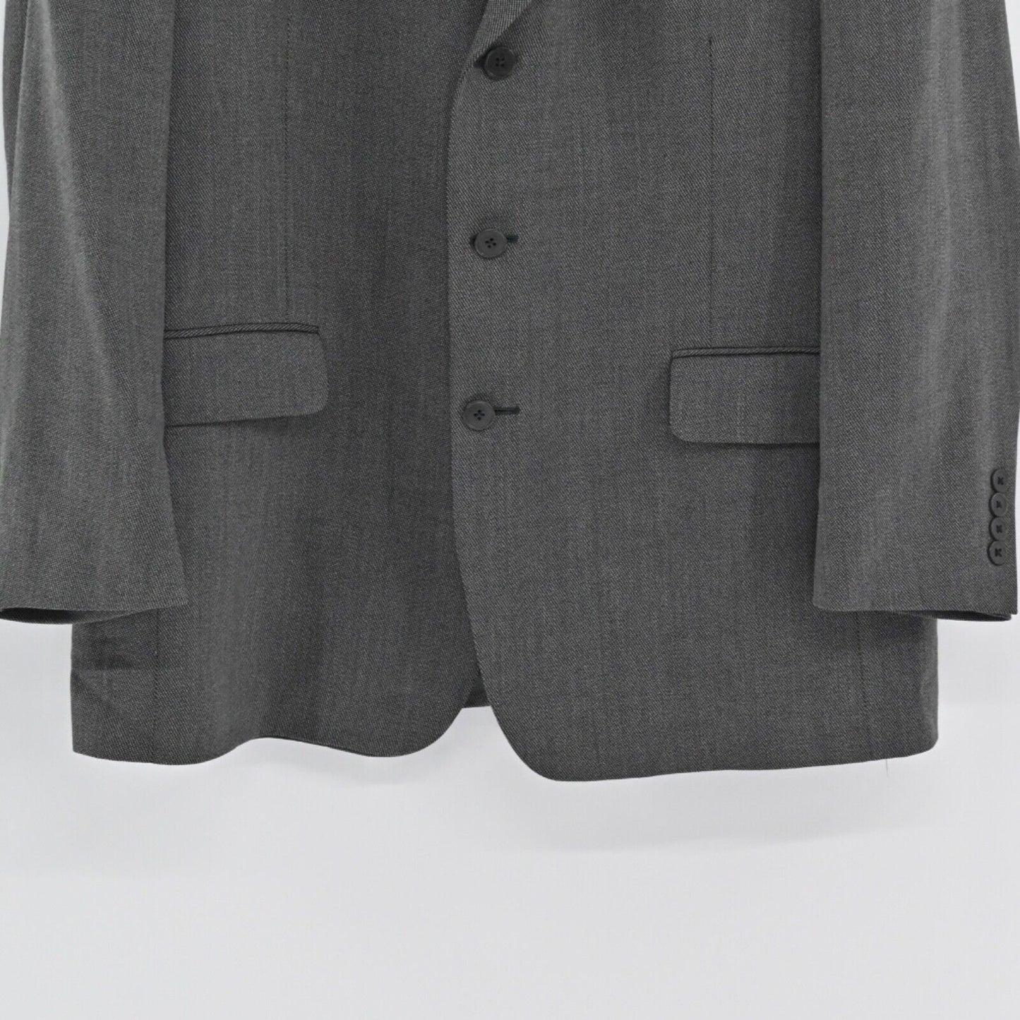 Vtg BURBERRY Blazer Mens Size 42S Classic Gray 100% Wool Union Tag USA 00s Retro