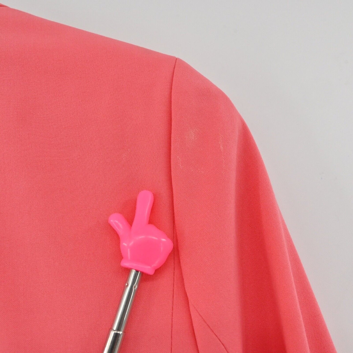 BCBGMAXAZRIA Pant Suit Womens Sz 2XS Coral Belted Jacket High Rise Pleated Retro