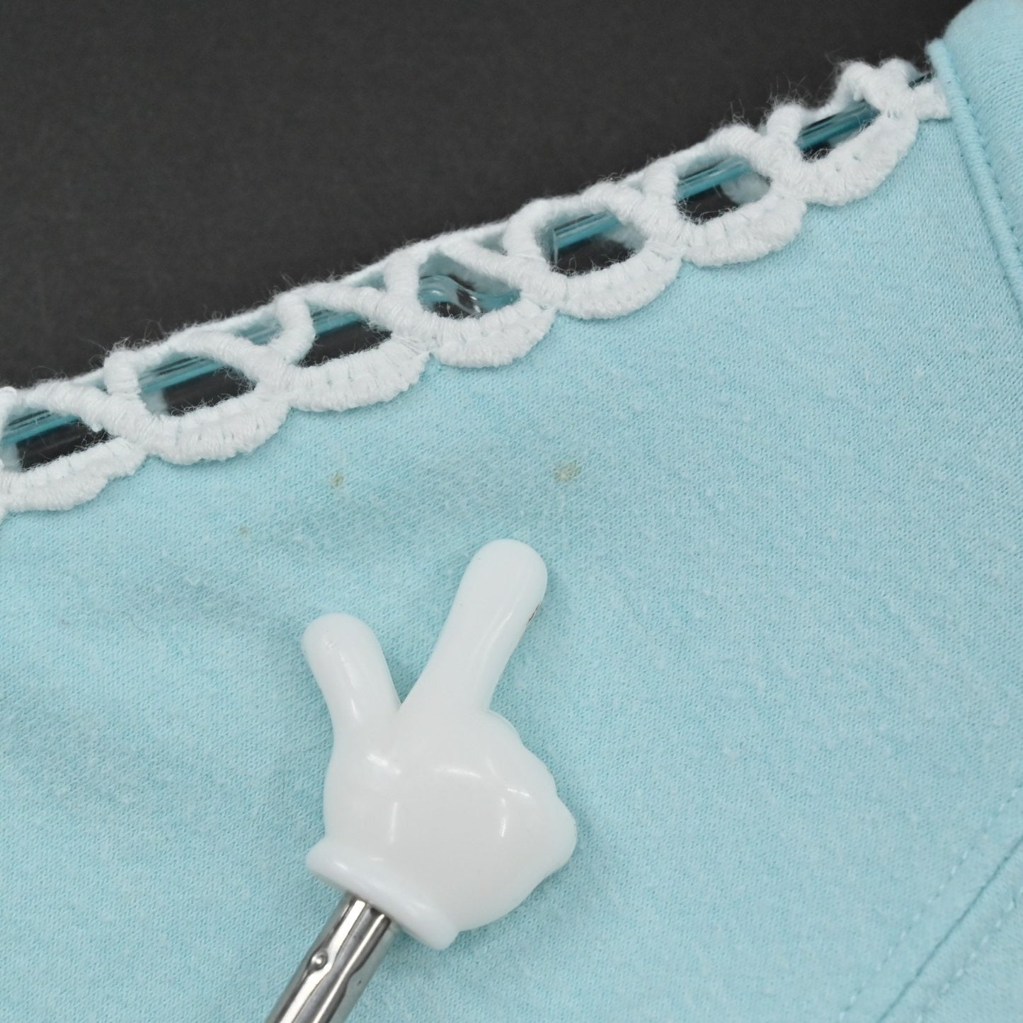 Lilly Pulitzer Womens Skipper Pullover Size S Teal Mock Neck Crochet Sweatshirt