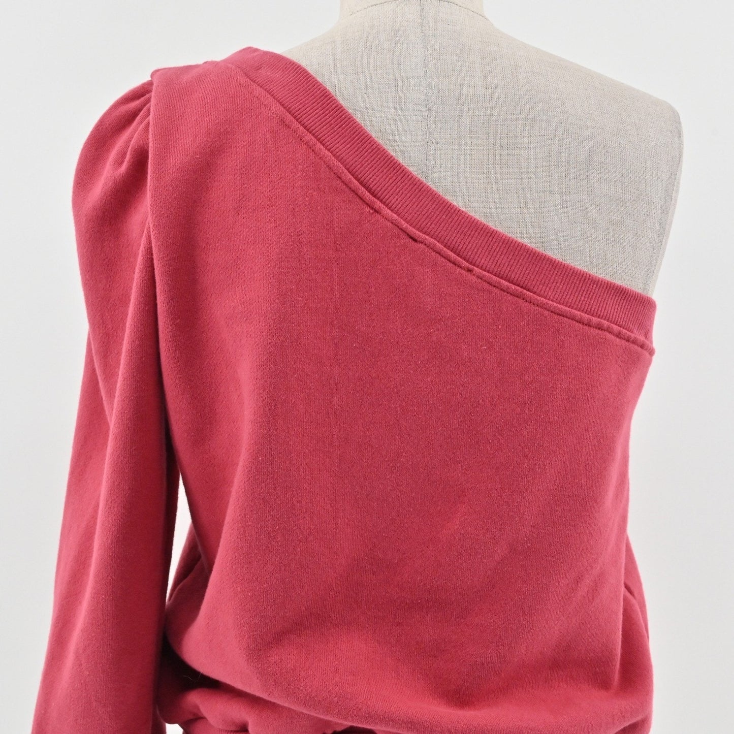 ALC Womens Crane One Shoulder Sweatshirt Size L Red Asymmetric Casual Pullover