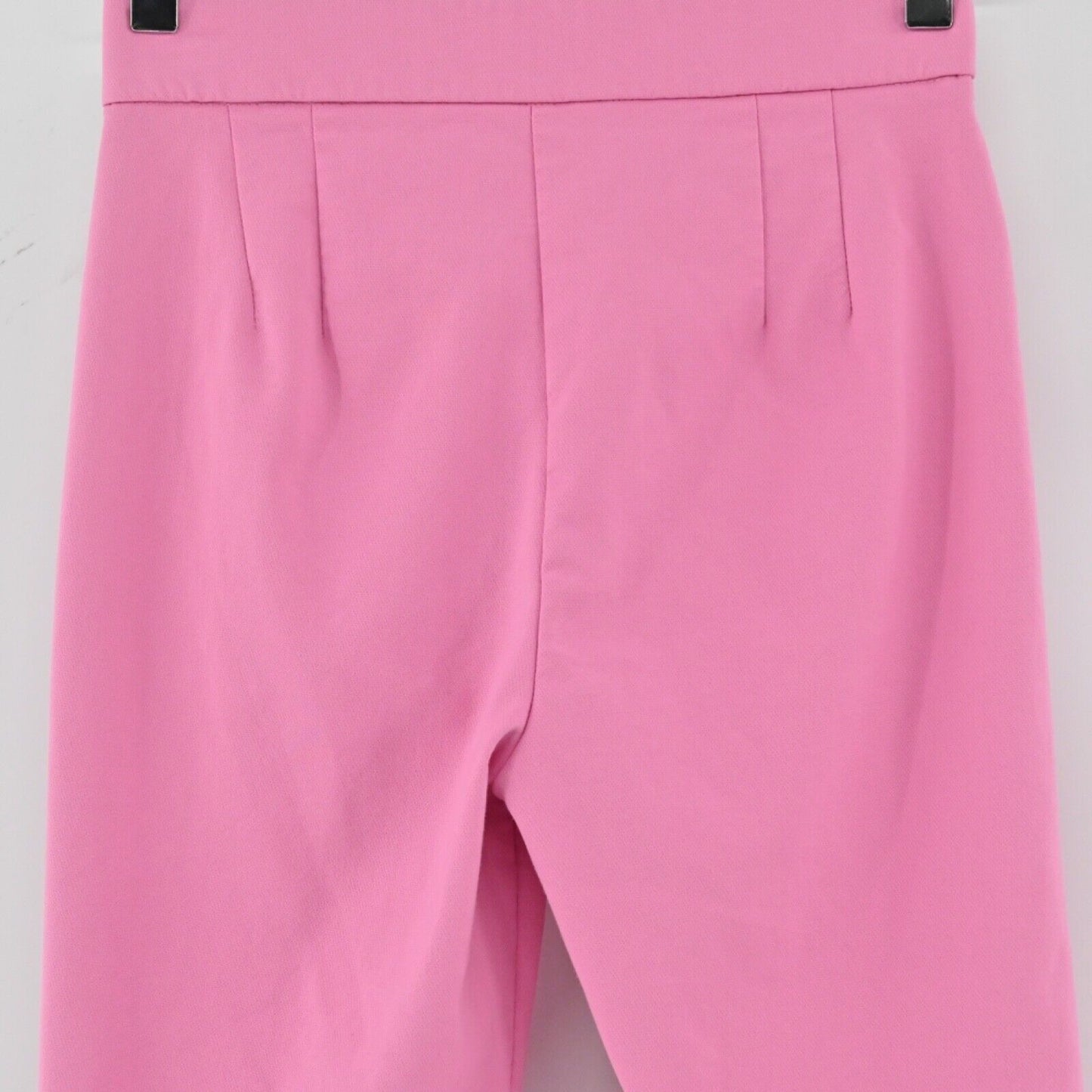 ZARA Pants Womens Sz XS Pink Flare Dress Mid Rise Retro Barbiecore Office Career