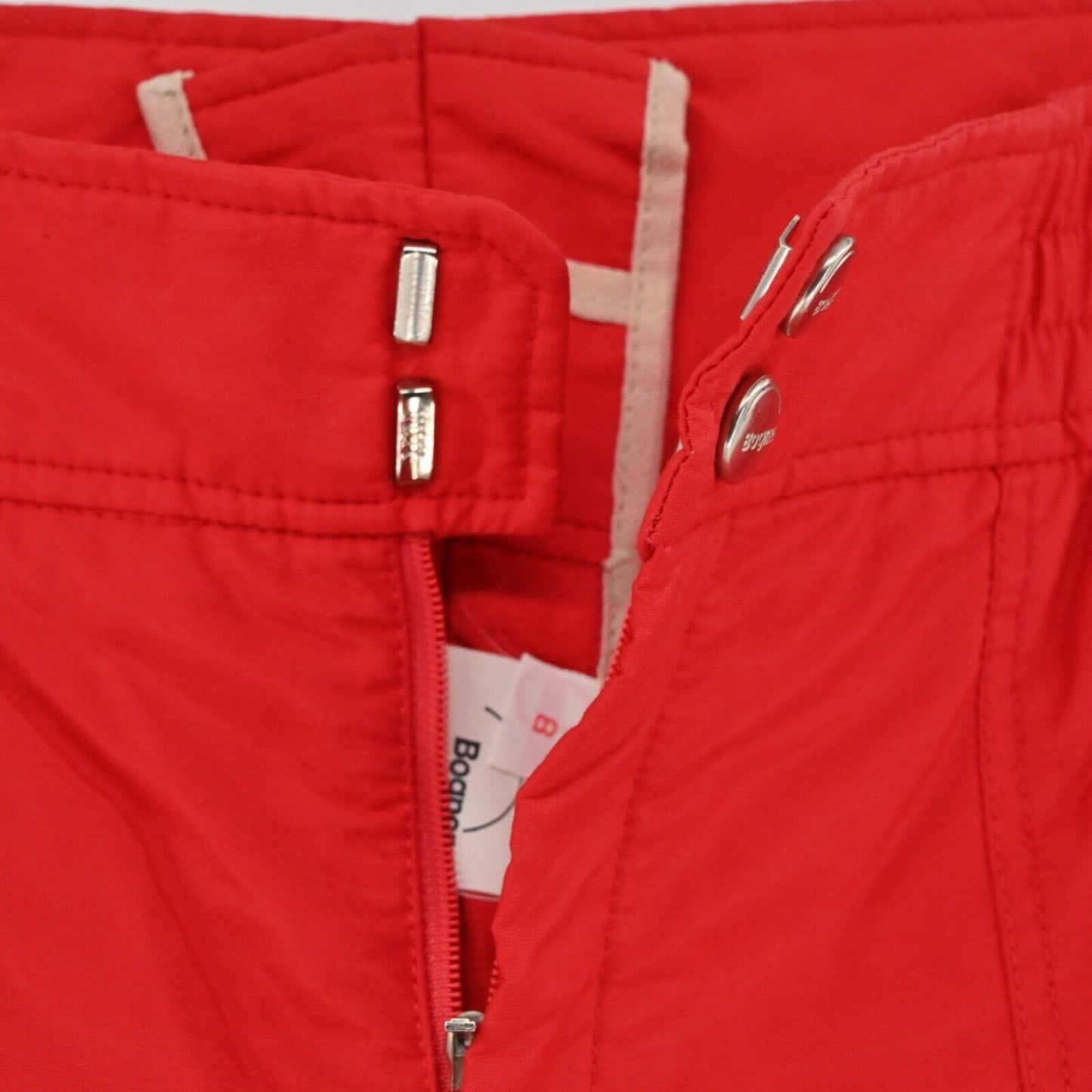 Vtg BOGNER Pants Womens Sz 8 Red Cotton Blend High Rise Tapered Snow Ski USA 80s
